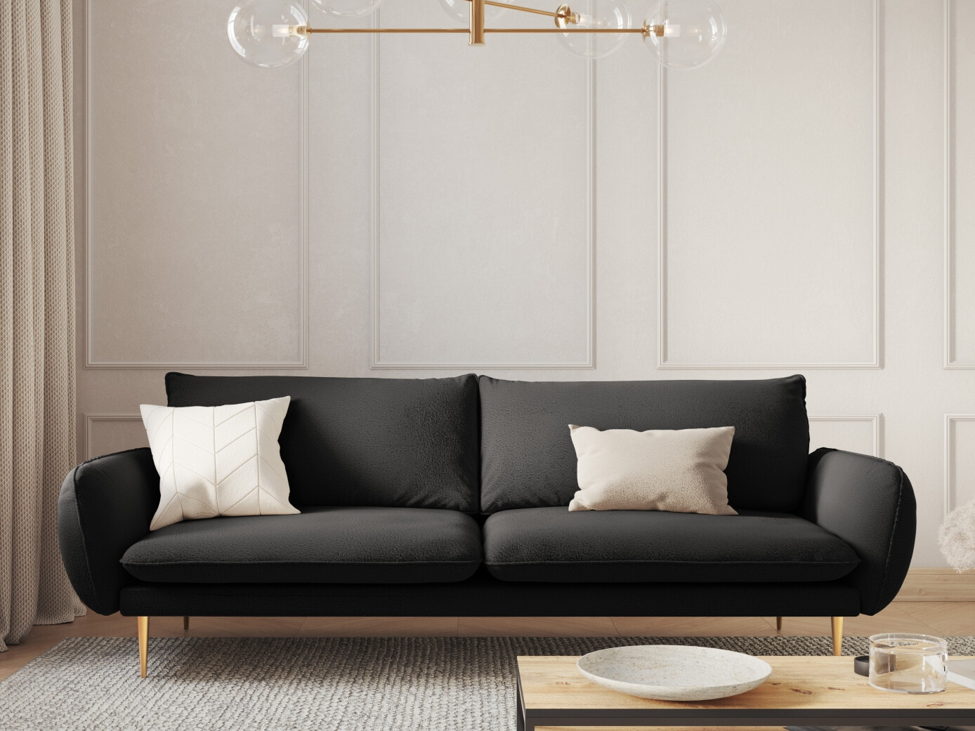 Sofa Ferlevi 115 (Askinderbetten Schwarz)