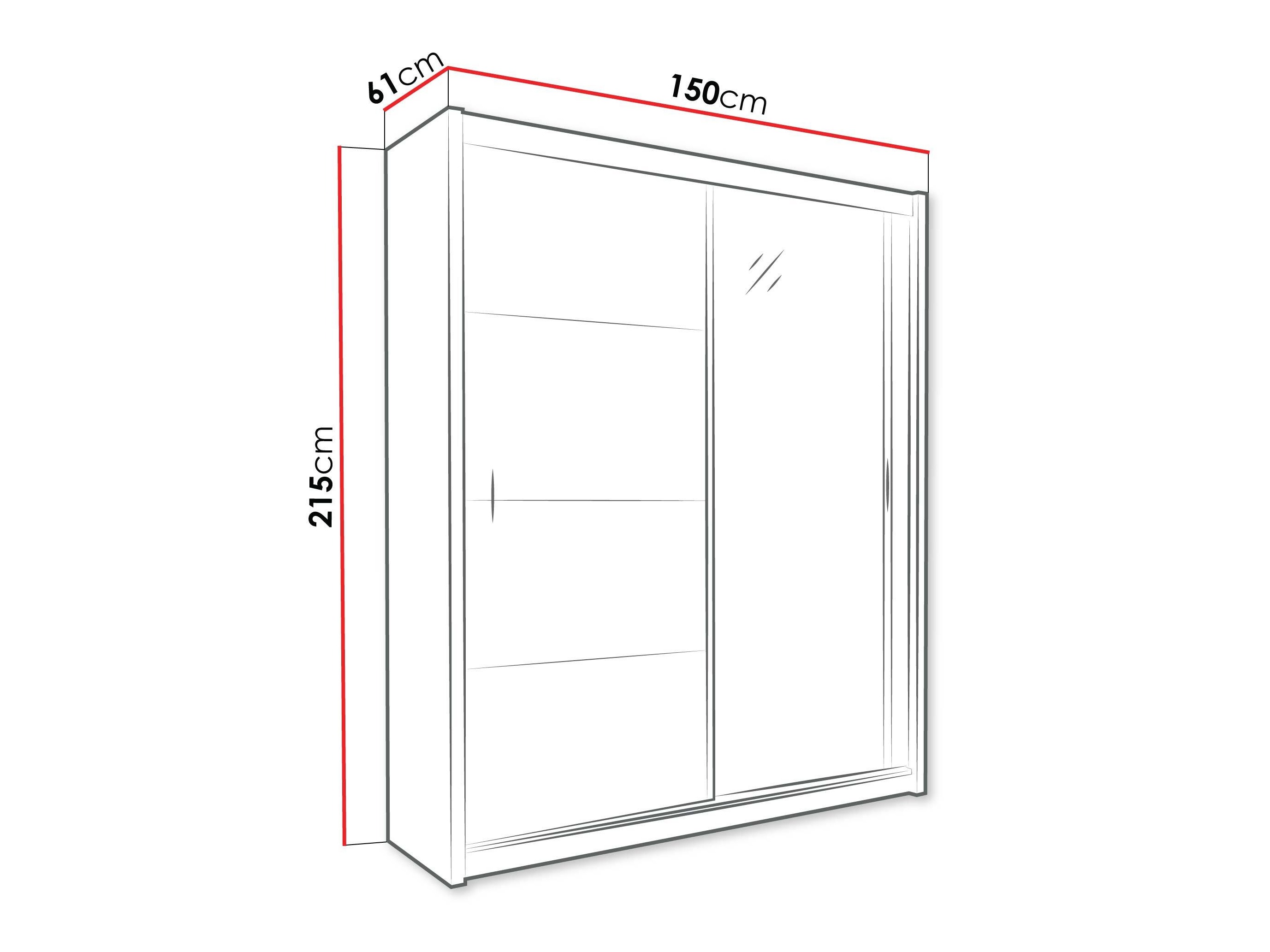 Kleiderschrank Honolulu 105 (Sonoma Eichenholzoptik)