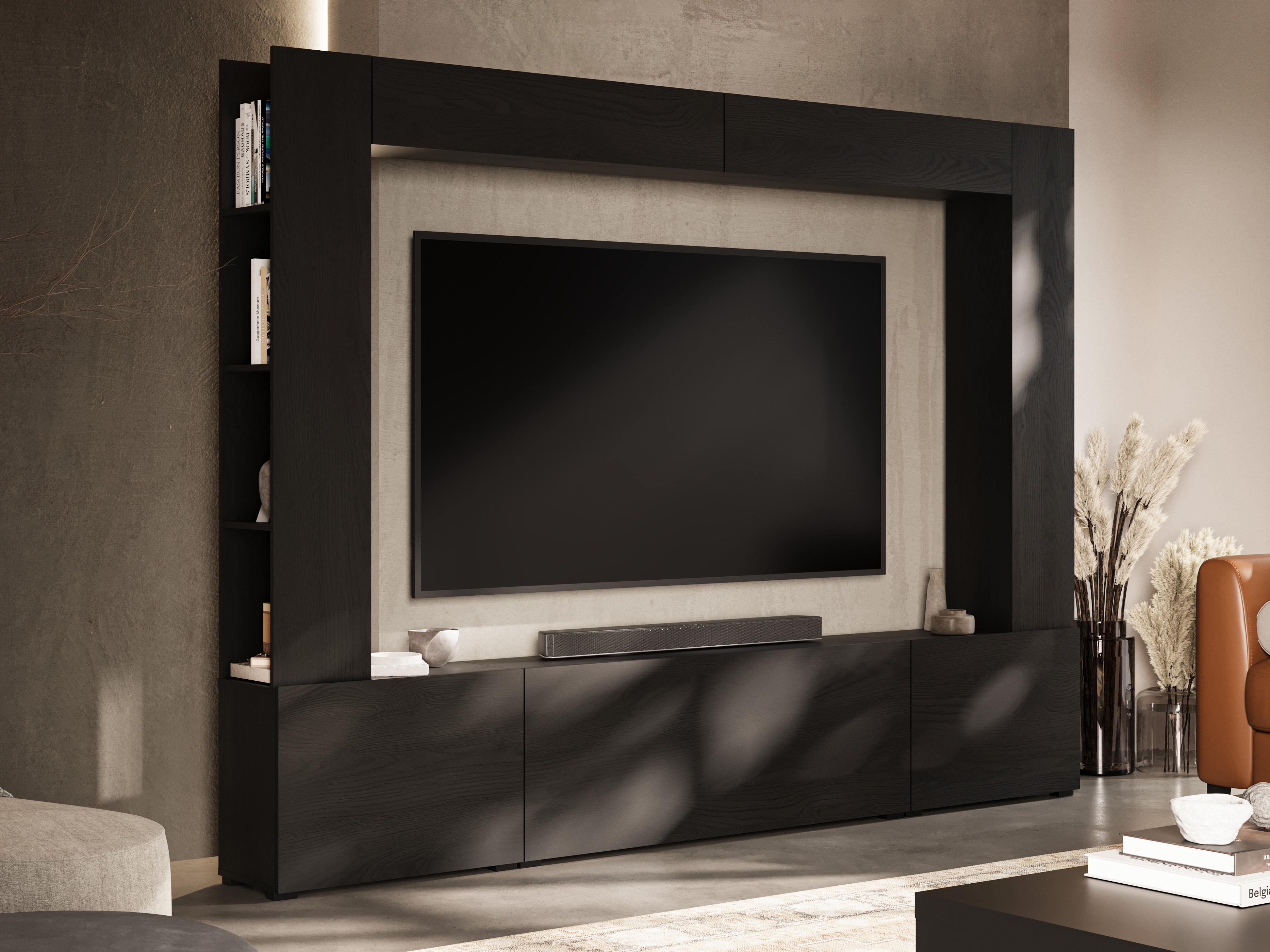 Wohnzimmer-Sets Austin 392 (Schwarz)