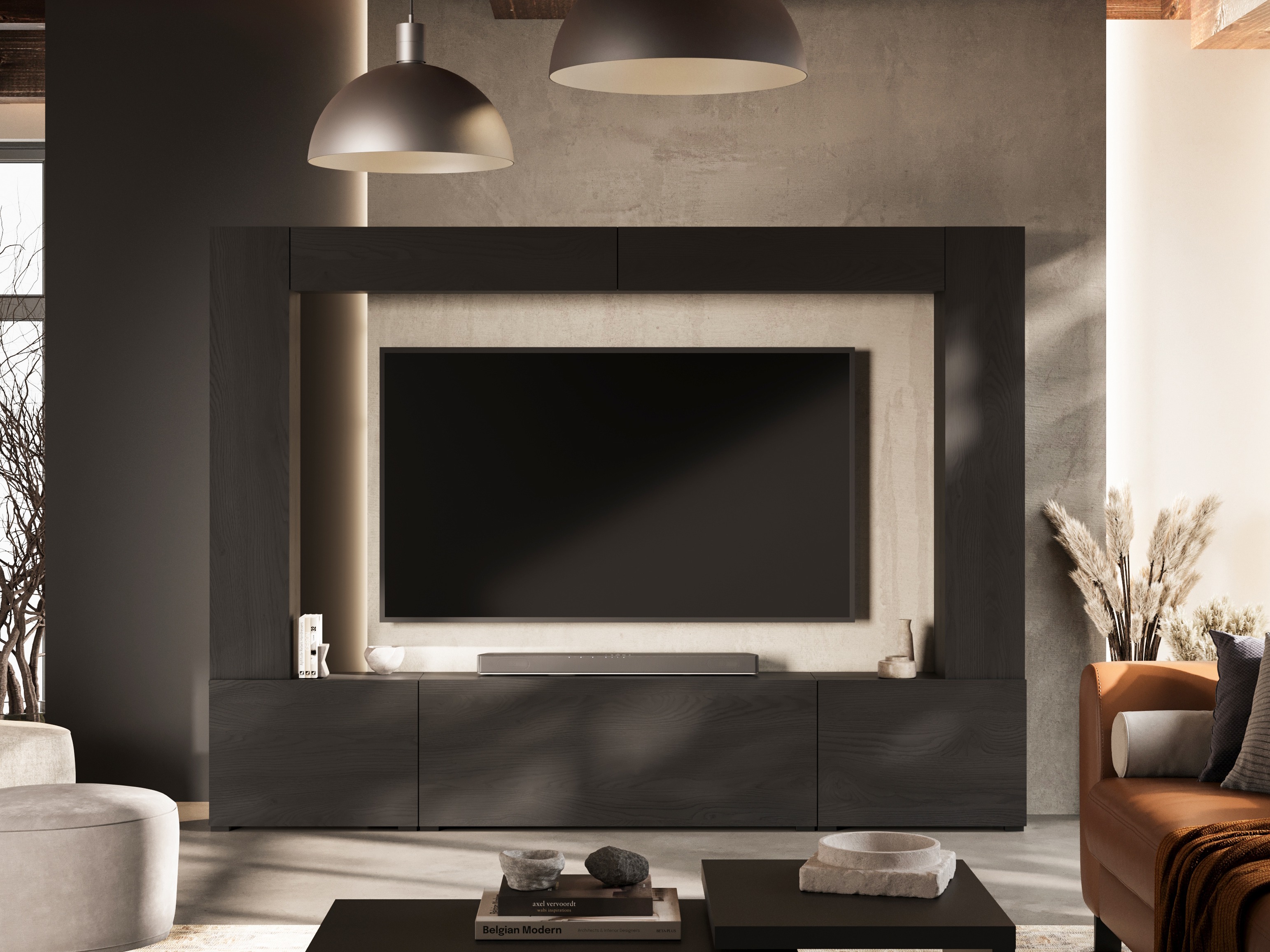 Wohnzimmer-Sets Austin 392 (Schwarz)