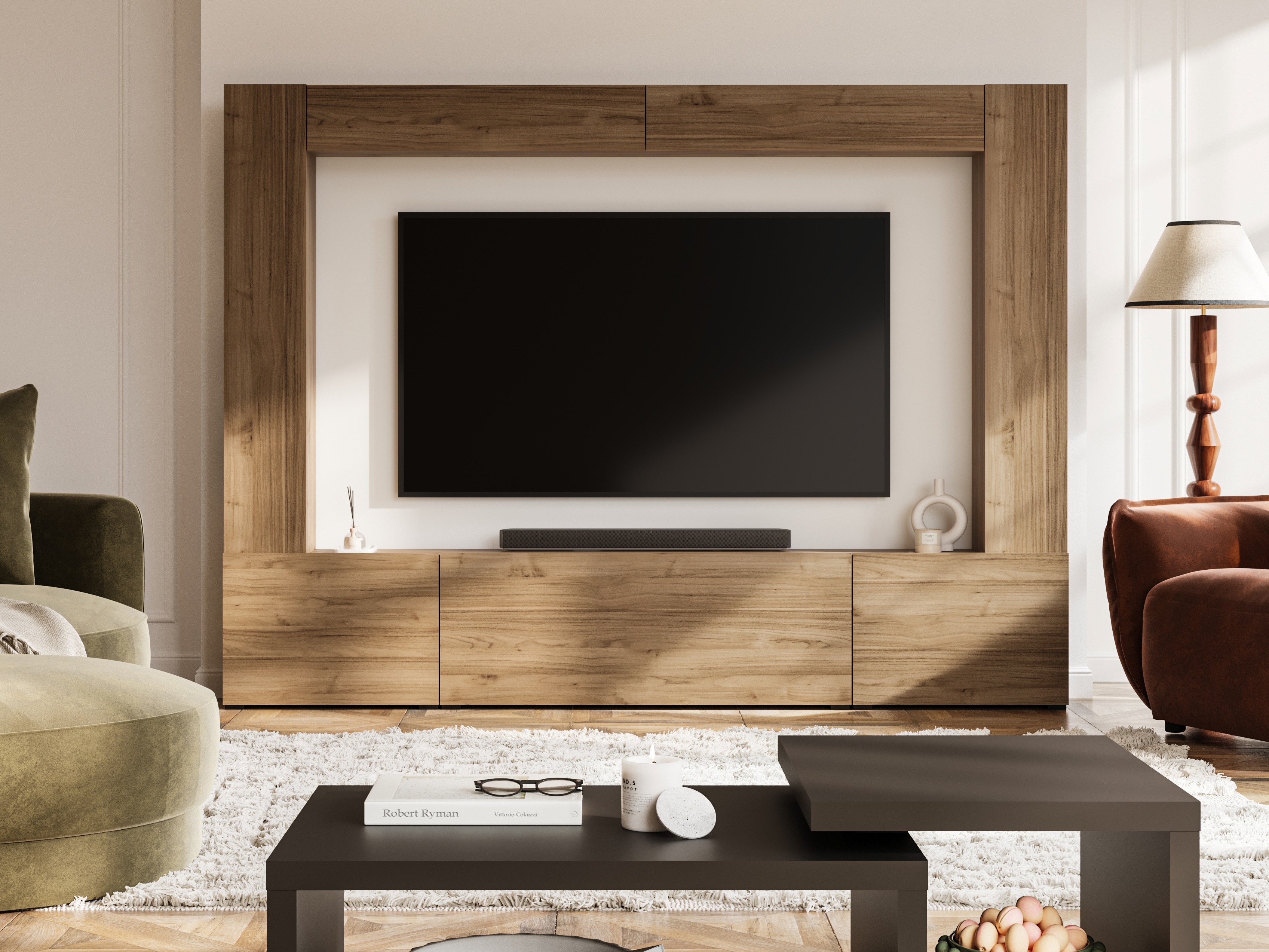 Wohnzimmer-Sets Austin 392 (Walnussholzoptik)
