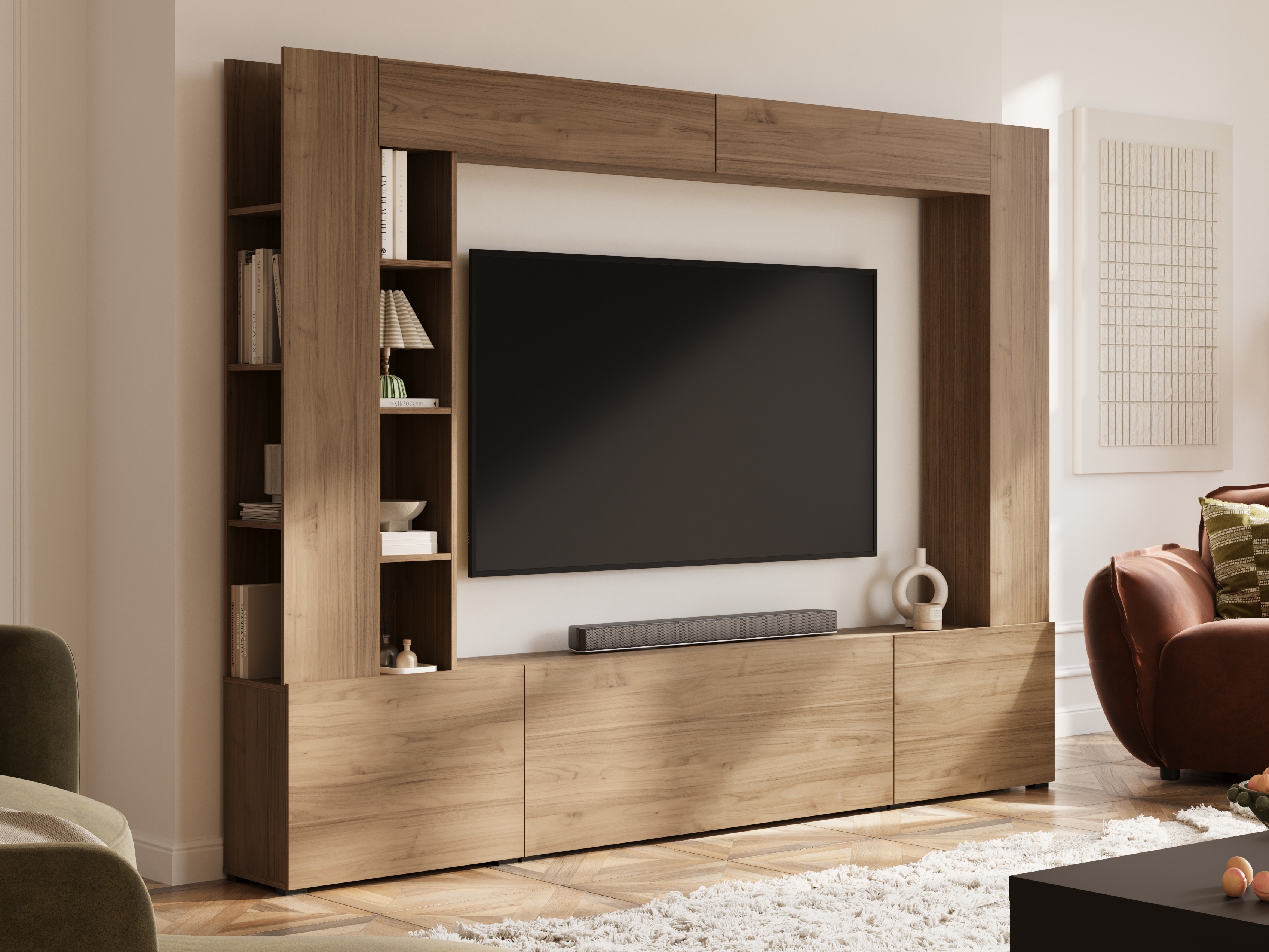 Wohnzimmer-Sets Austin 394 (Walnussholzoptik)