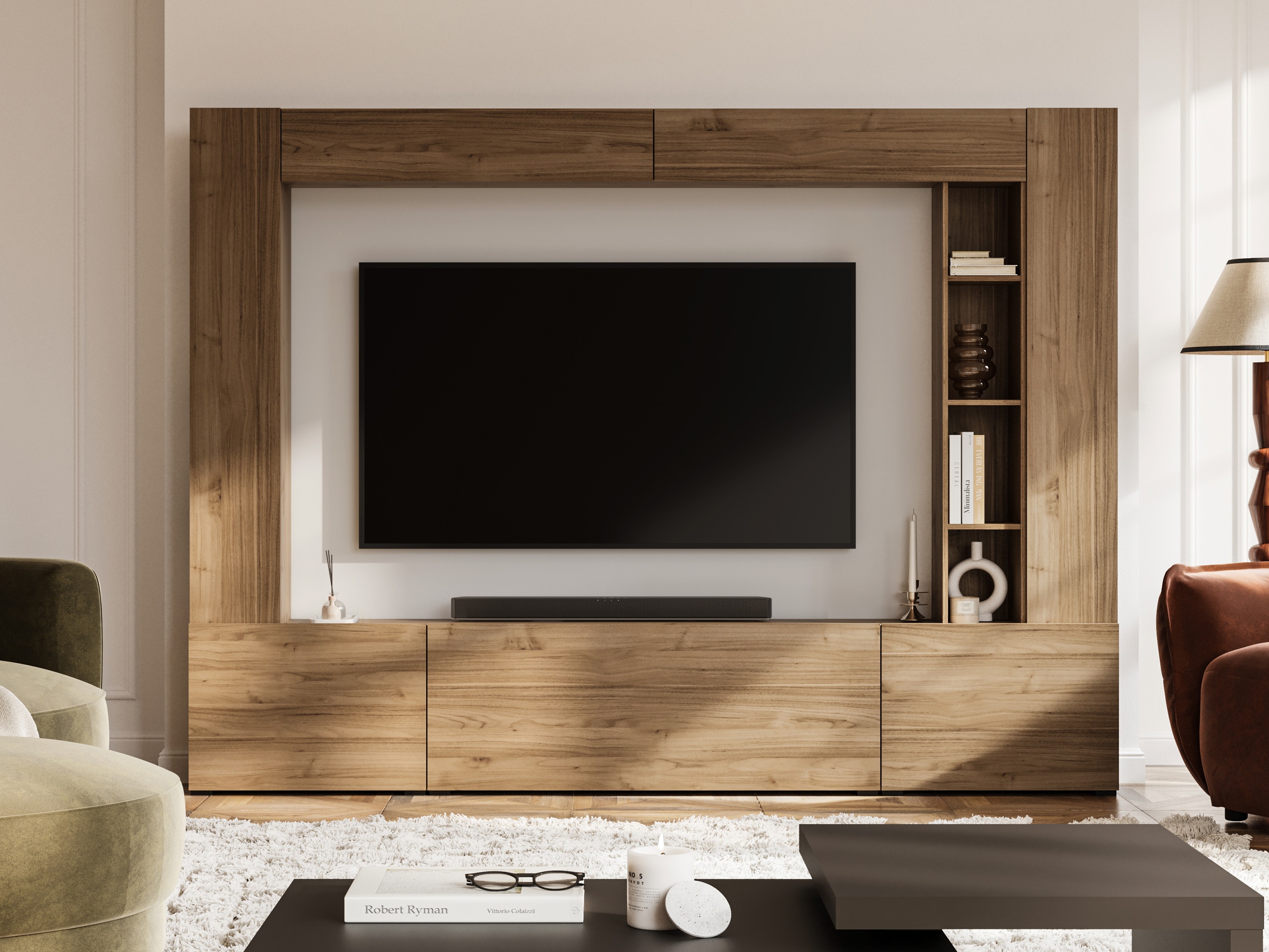Wohnzimmer-Sets Austin 394 (Walnussholzoptik)