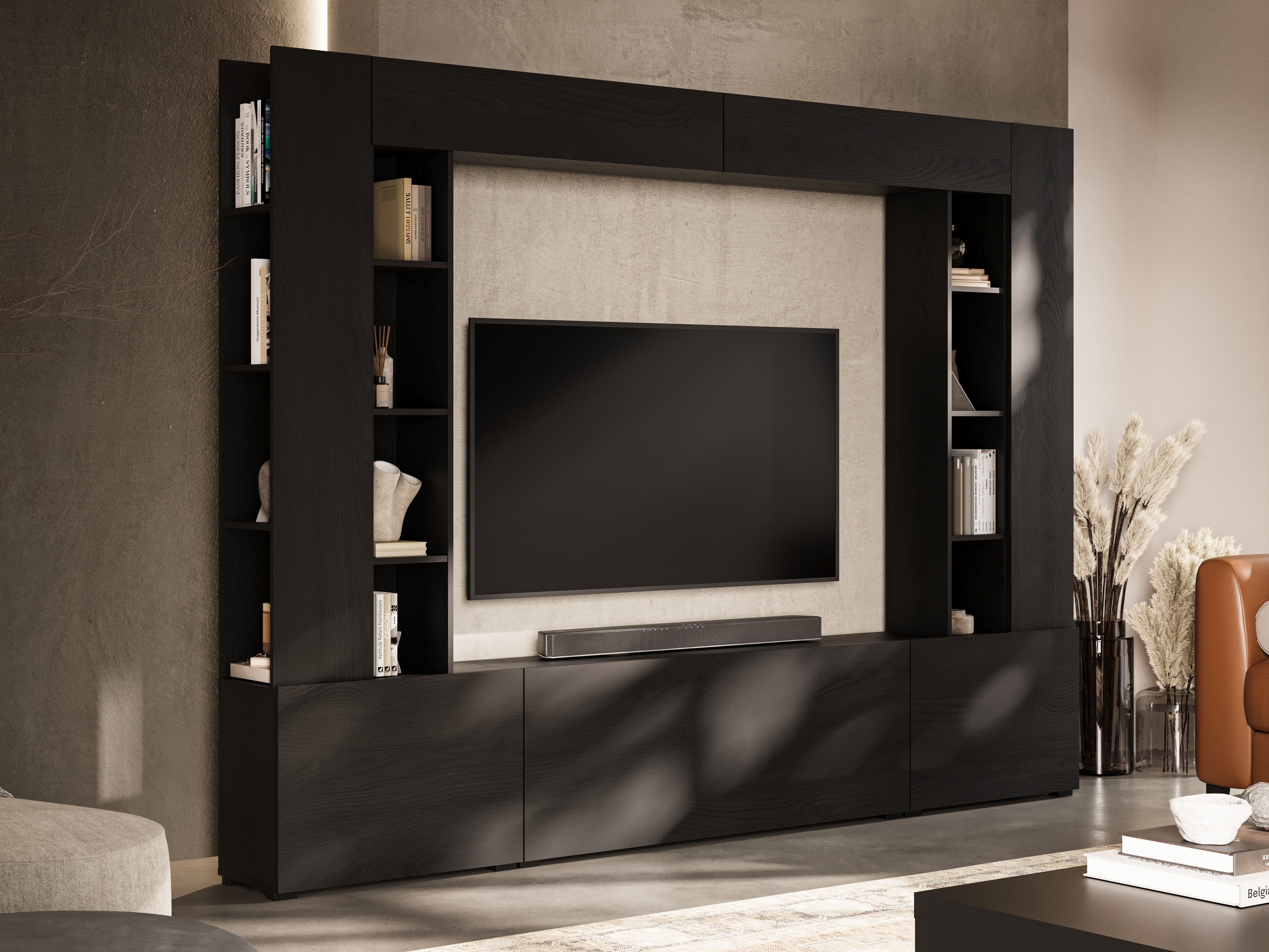 Wohnzimmer-Sets Austin 392 (Schwarz)