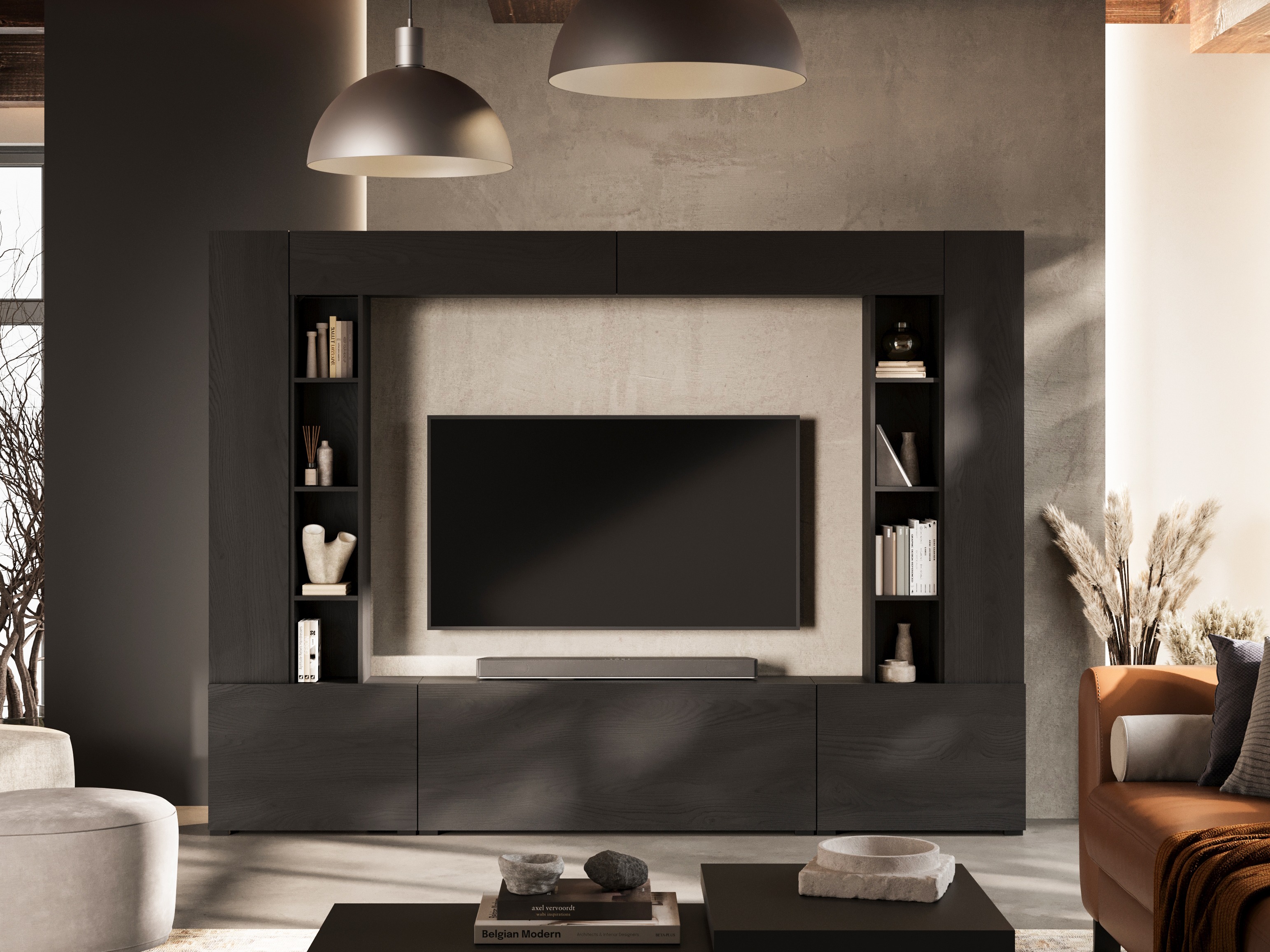 Wohnzimmer-Sets Austin 392 (Schwarz)