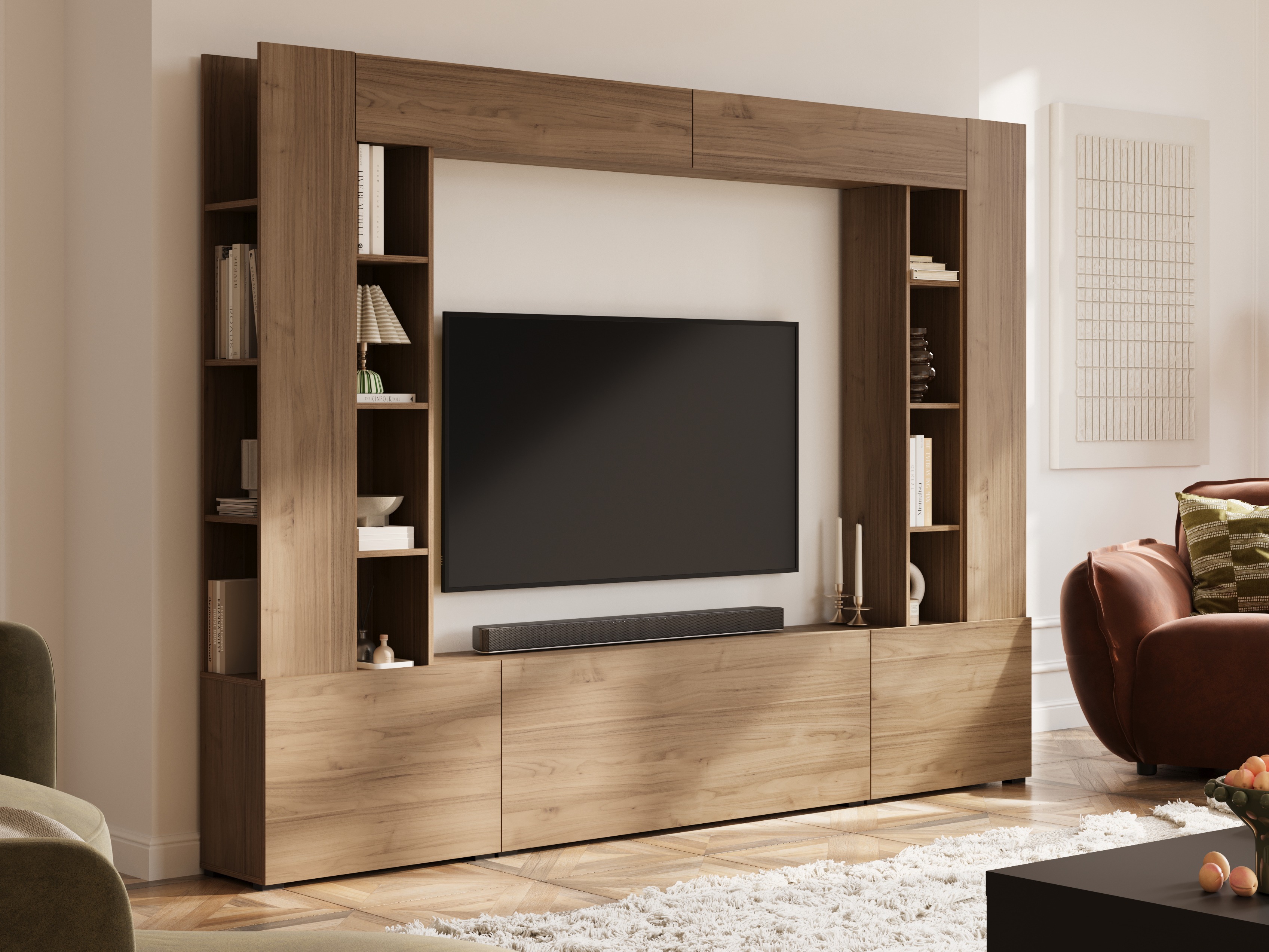 Wohnzimmer-Sets Austin 395 (Walnussholzoptik)