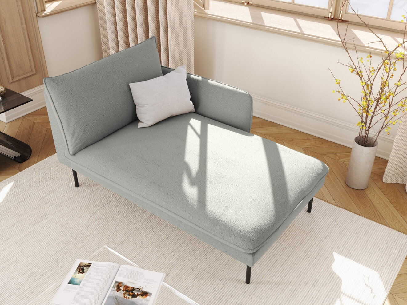 Chaiselongue Ferlevi 116 (Ascot Taupe)