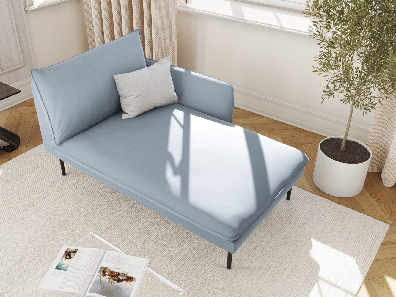 Chaiselongue Ferlevi 116 (Bluvel 06)