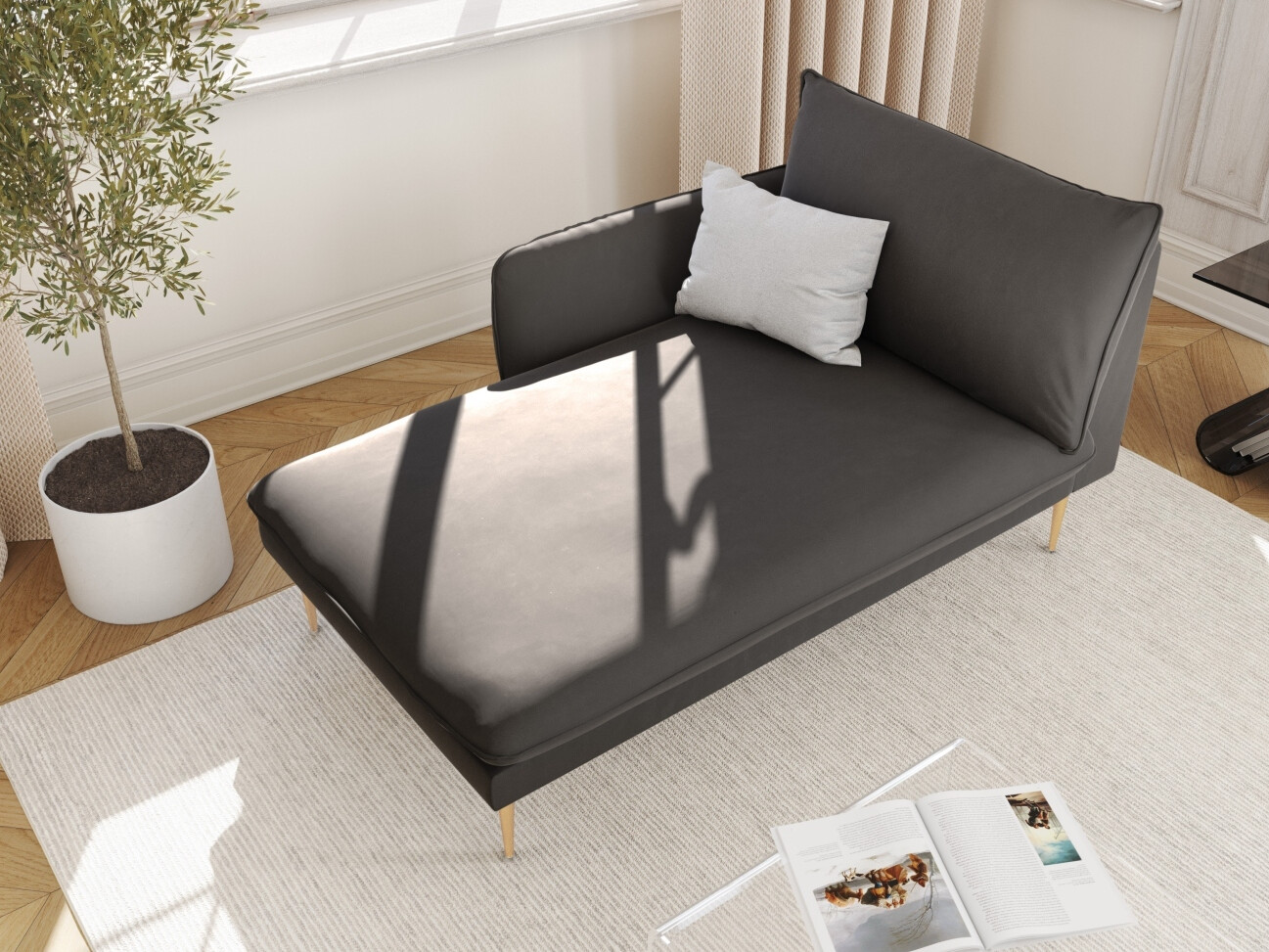 Chaiselongue Ferlevi 116 (Bluvel 18)