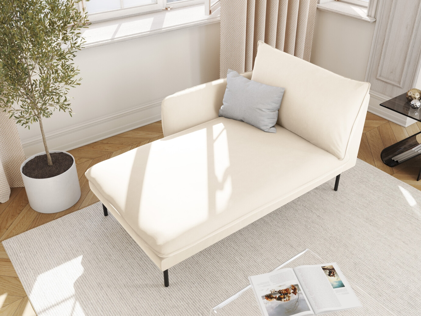 Chaiselongue Ferlevi 116 (Bluvel 22)