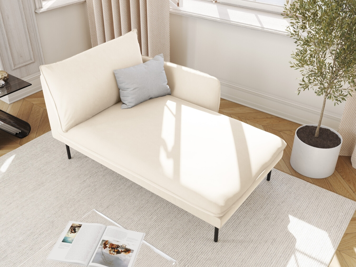 Chaiselongue Ferlevi 116 (Bluvel 22)