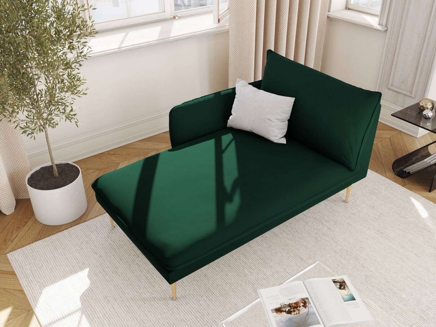 Chaiselongue Ferlevi 116 (Bluvel 78)