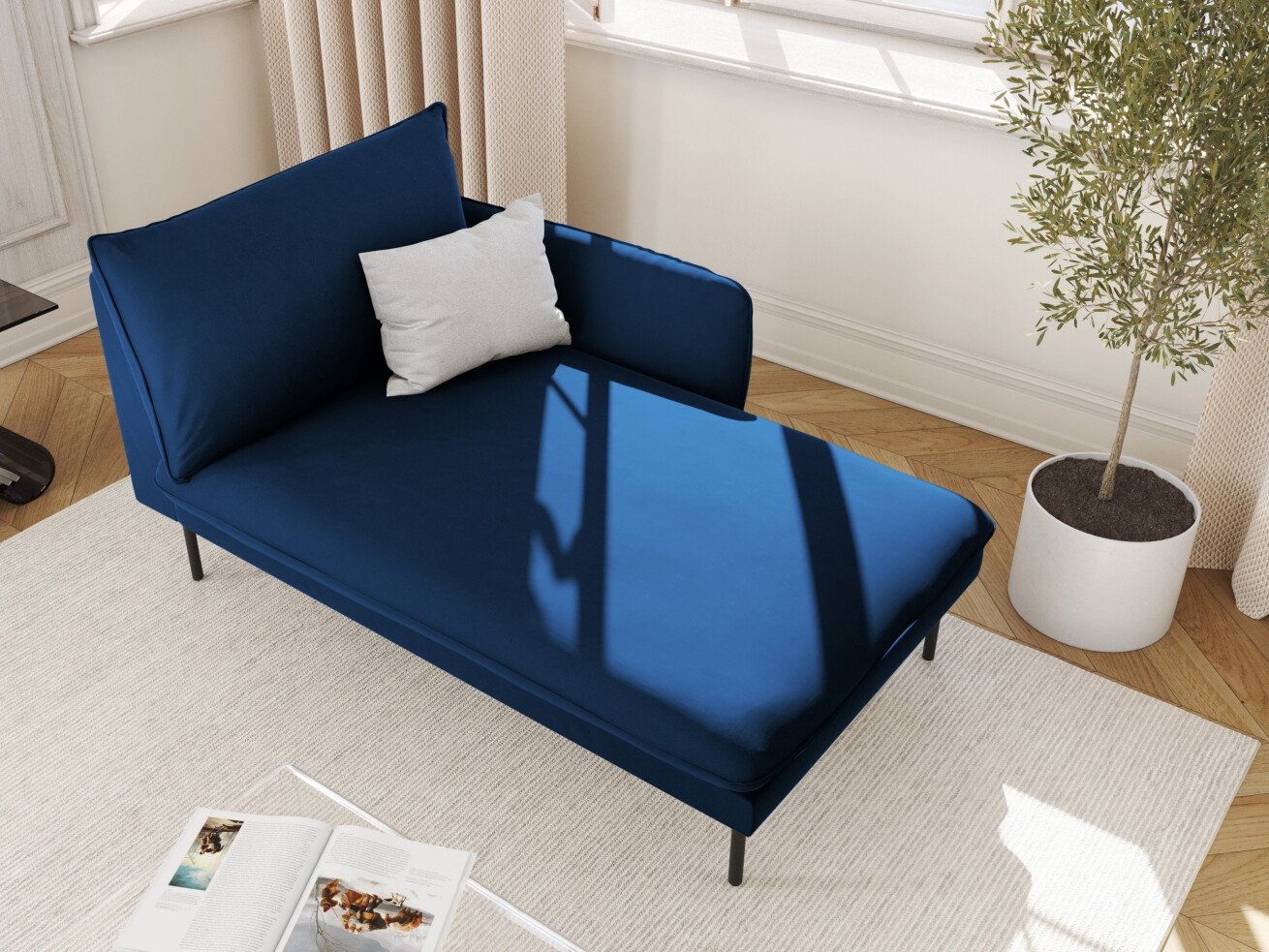 Chaiselongue Ferlevi 116 (Bluvel 86)