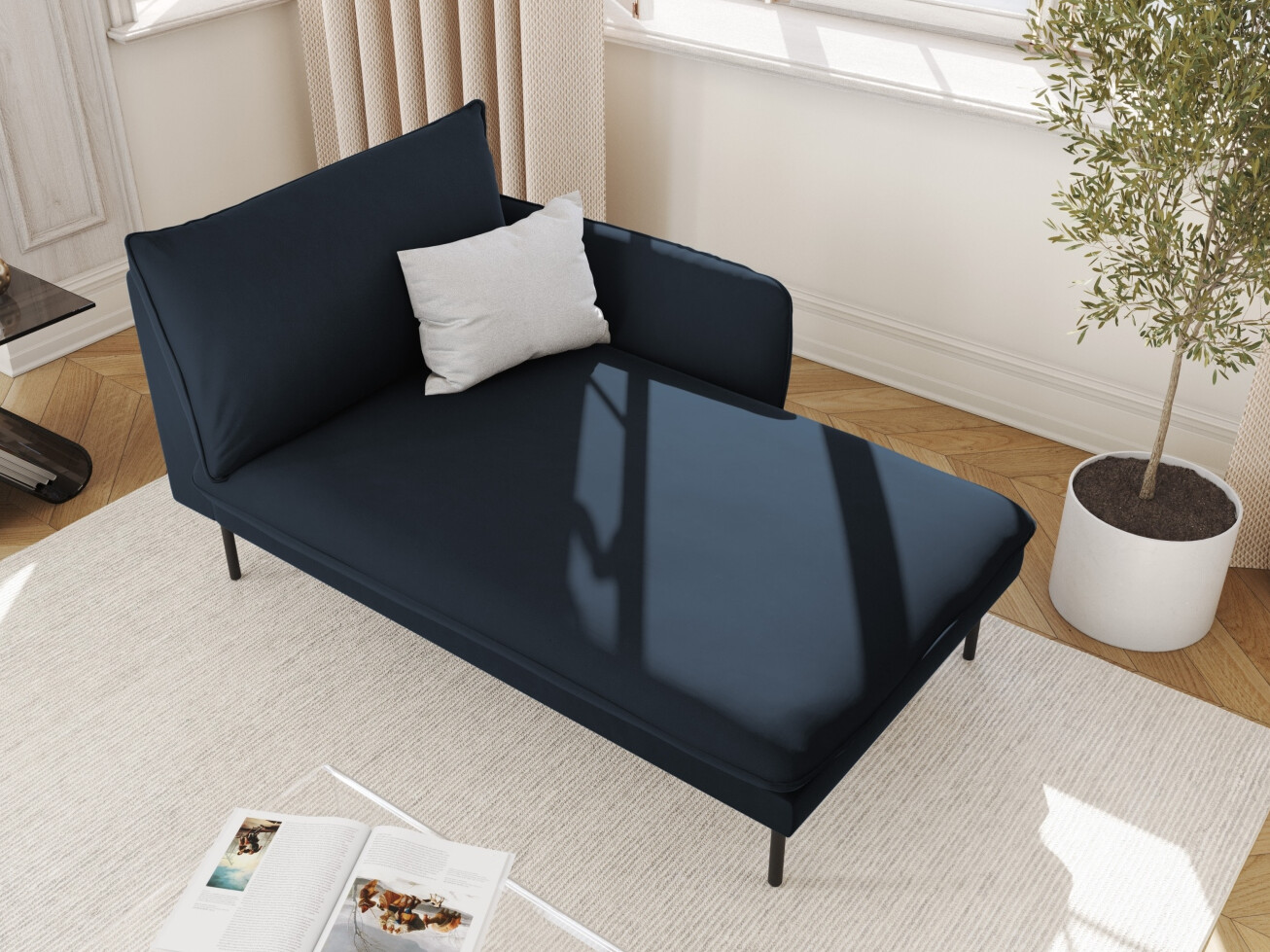 Chaiselongue Ferlevi 116 (Bluvel 89)