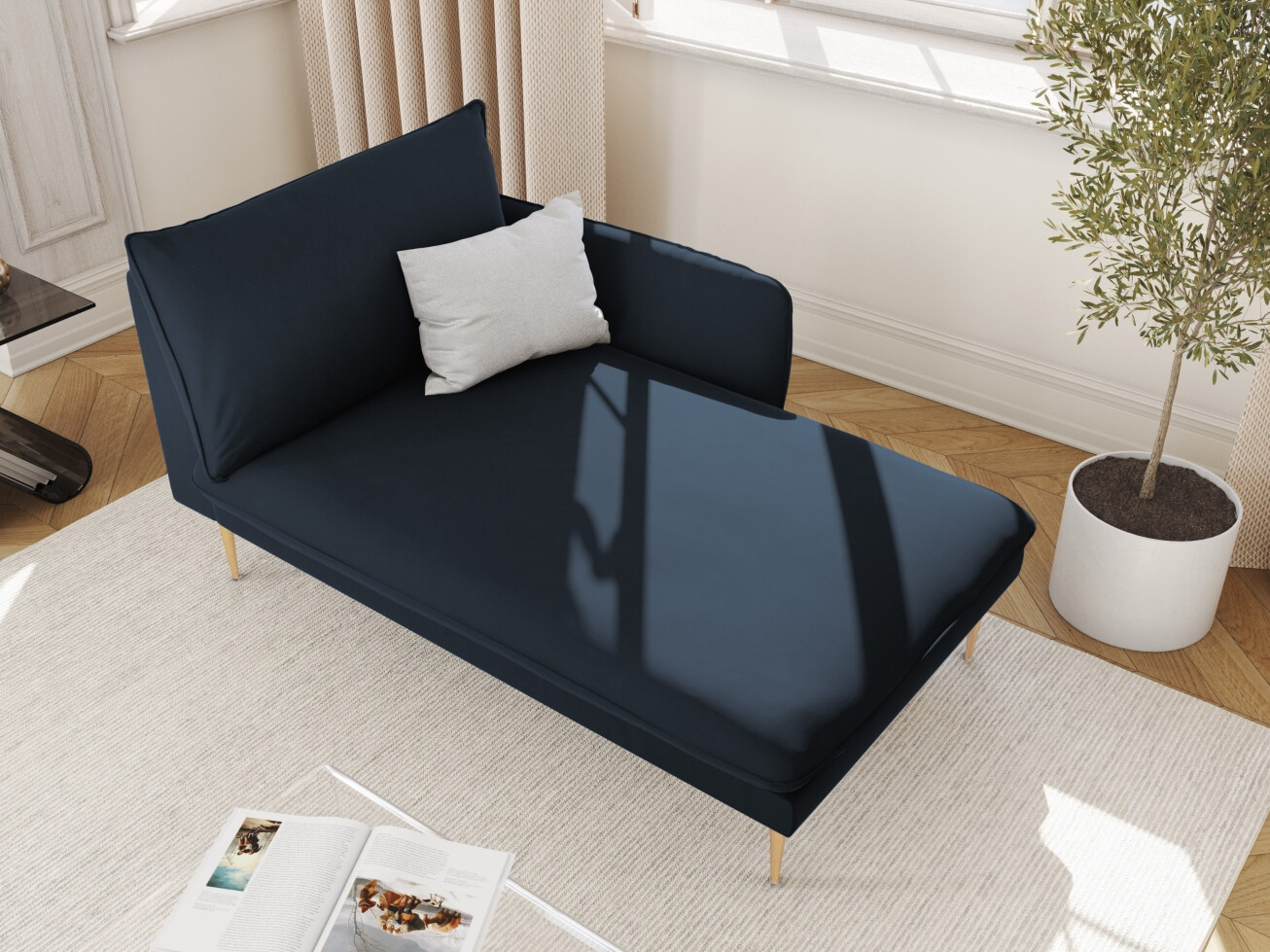 Chaiselongue Ferlevi 116 (Bluvel 89)