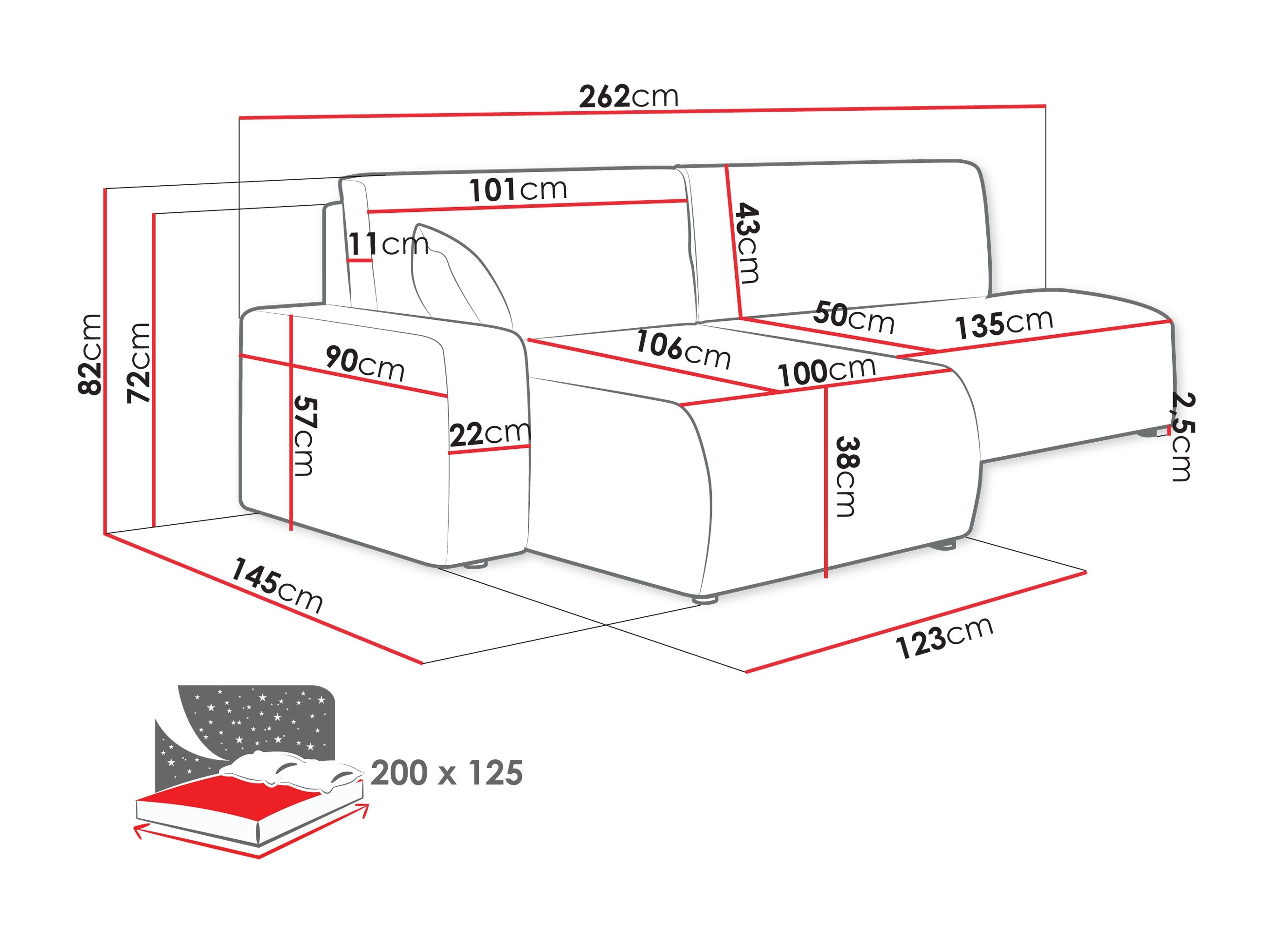 Ecksofa Doctral (Poso 100)
