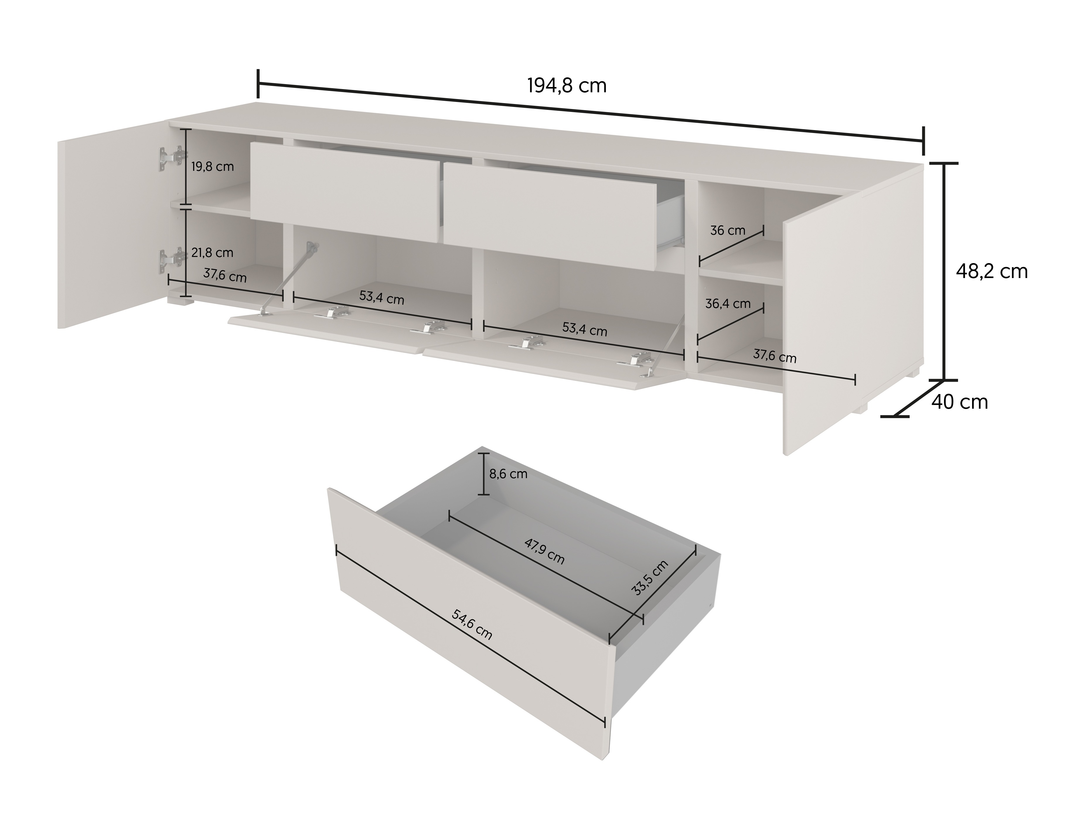 Wohnzimmer-Sets Elbleve 104 (Weiß)