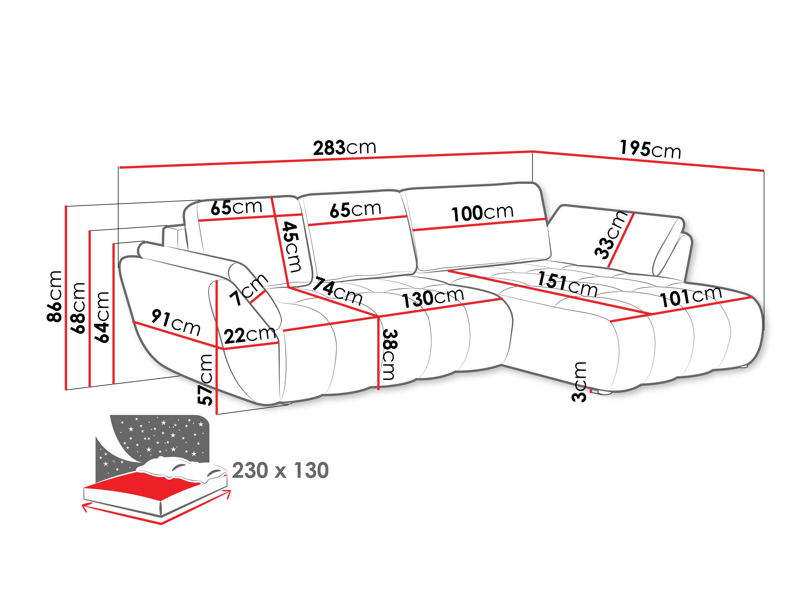 Ecksofa Circum (Lumo 55)