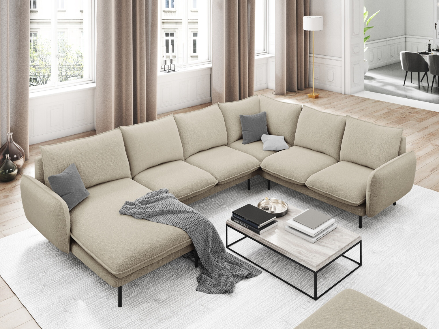 Ecksofa Ferlevi 117 (Positano 08)