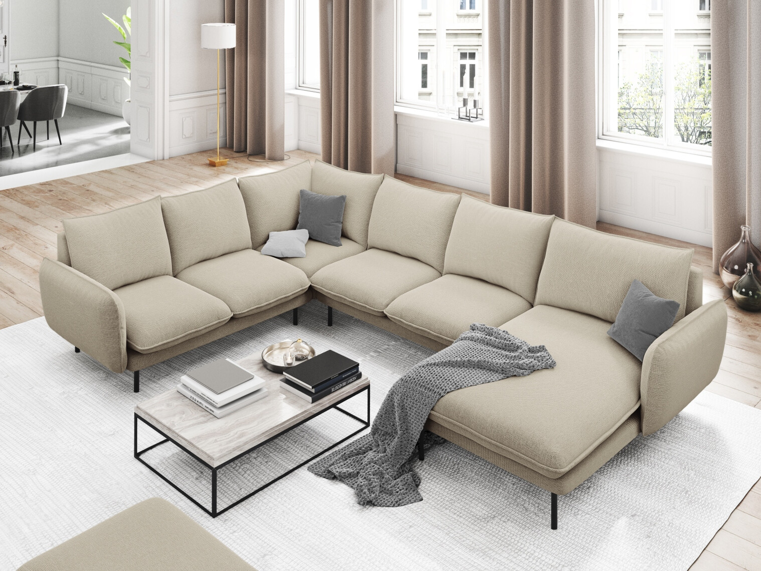 Ecksofa Ferlevi 117 (Positano 08)