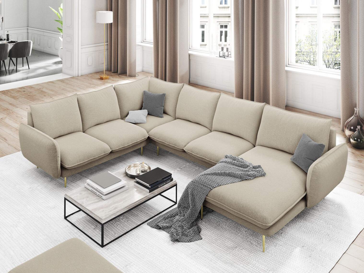 Ecksofa Ferlevi 117 (Positano 08)