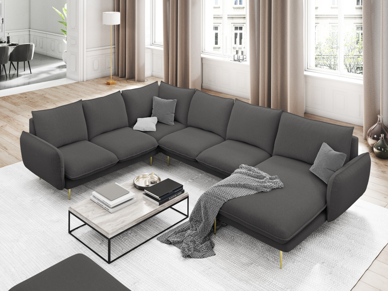 Ecksofa Ferlevi 117 (Positano 95)
