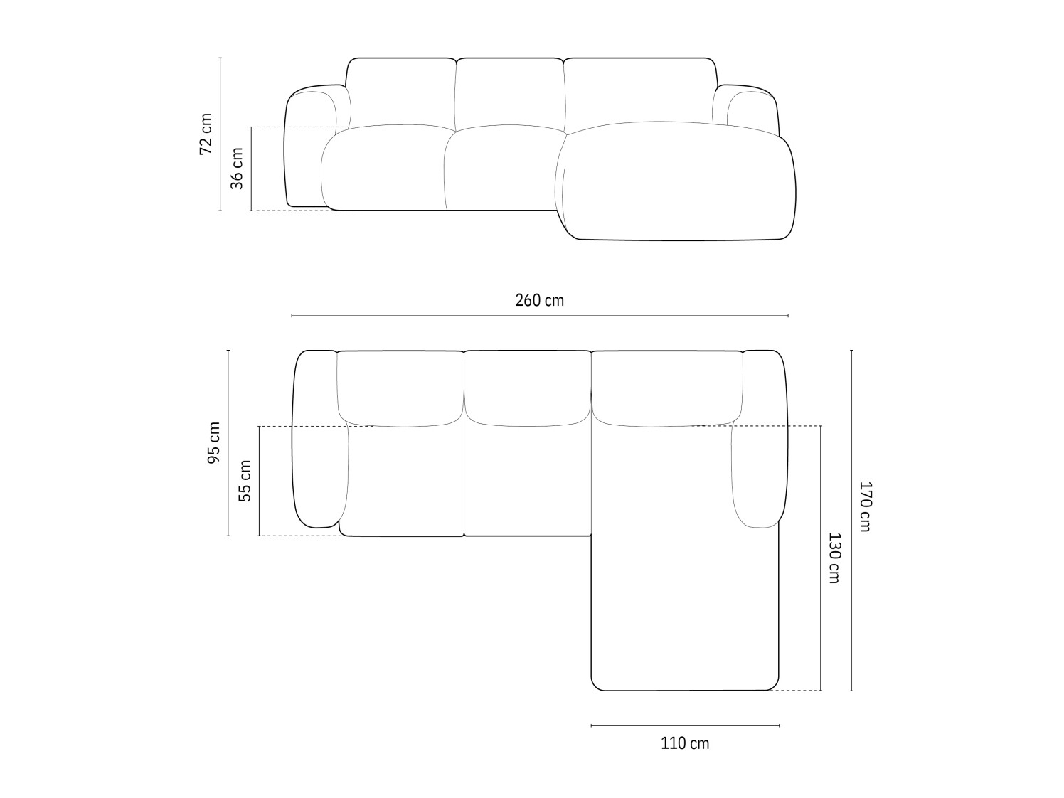 Ecksofa Talfere 105 (Casino Cuoio)