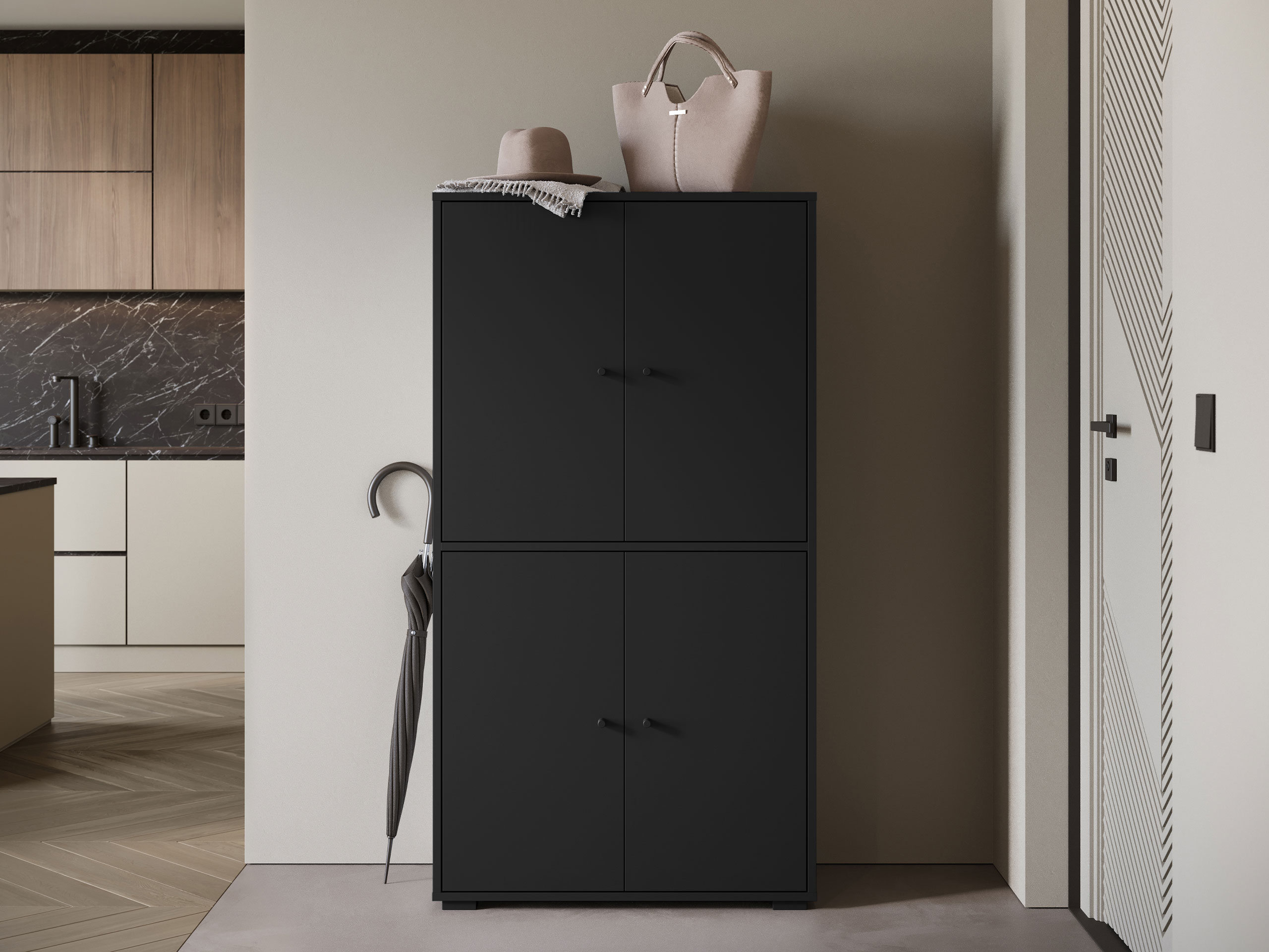 Sideboard Sarasota 196 (Schwarz)