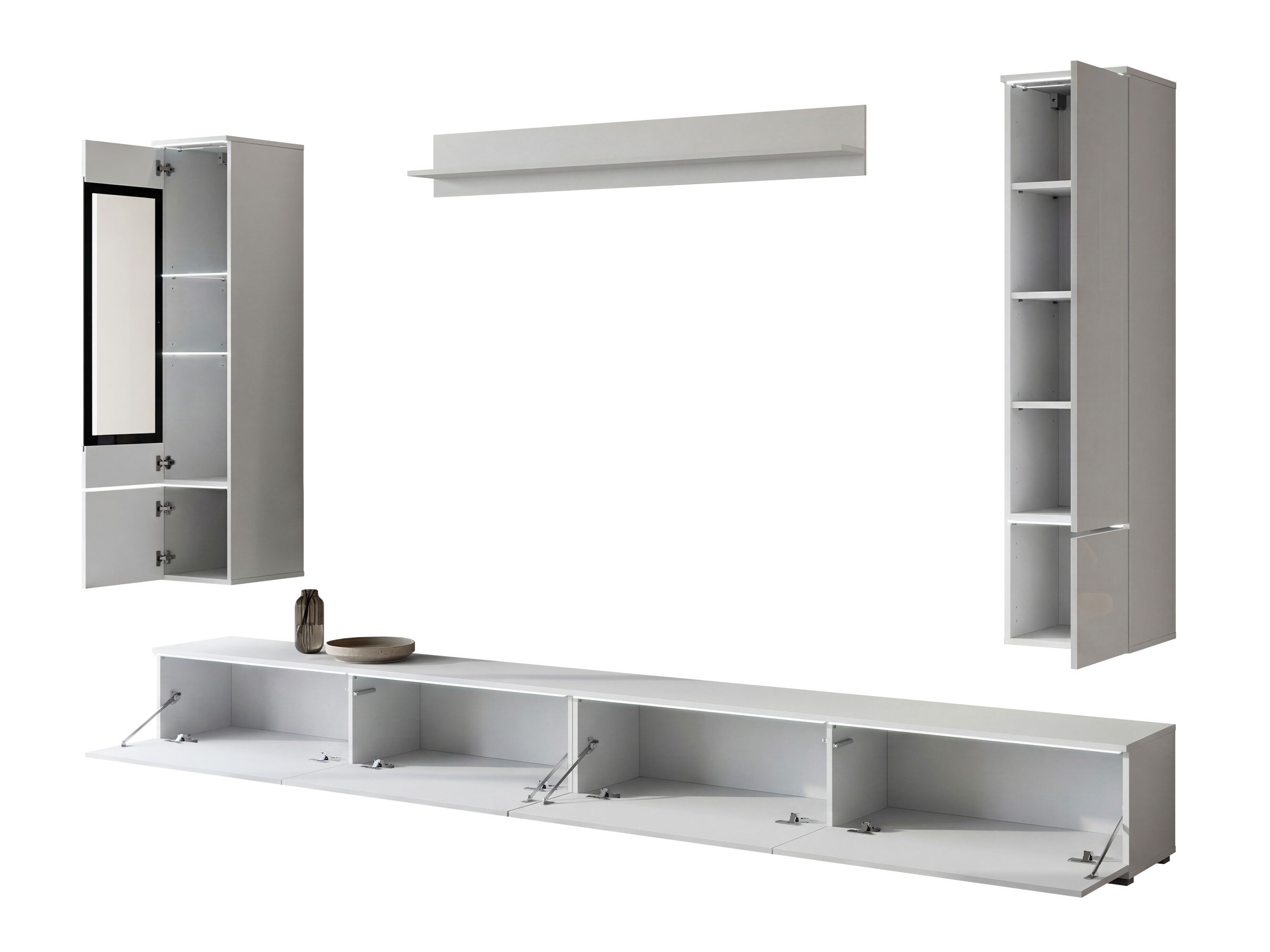 Wohnzimmer-Sets Mirfivo 110 (Schwarz)