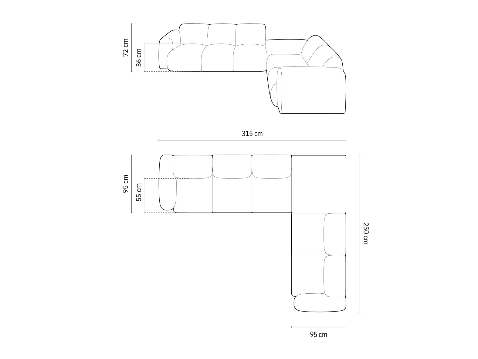 Ecksofa Talfere 106 (Casino Pearl)