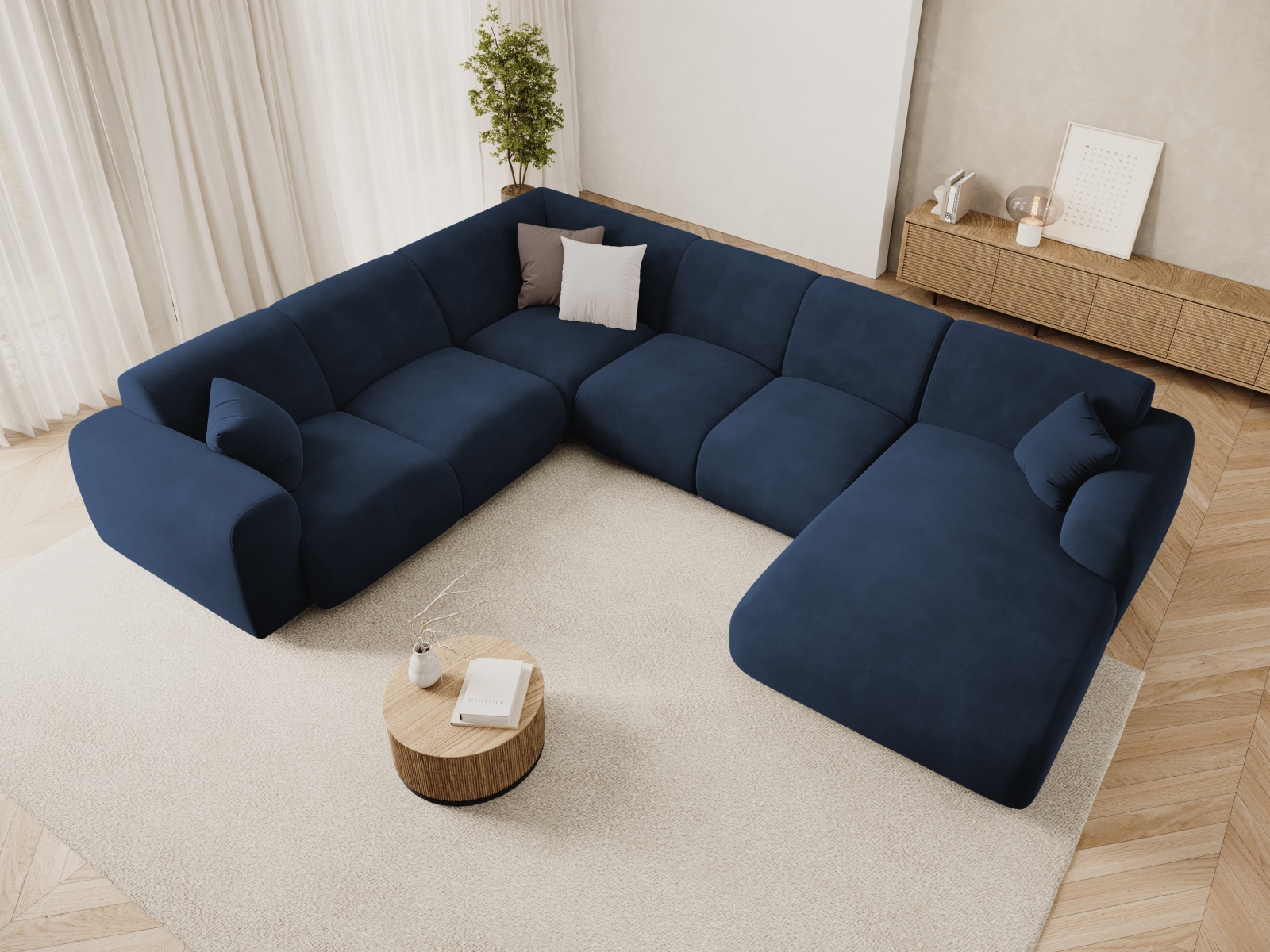 Ecksofa Talfere 107 (Casino Deep Blue)