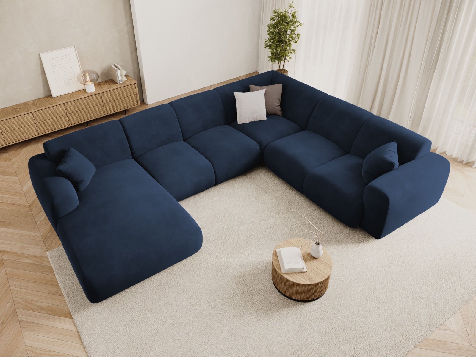 Ecksofa Talfere 107 (Casino Deep Blue)