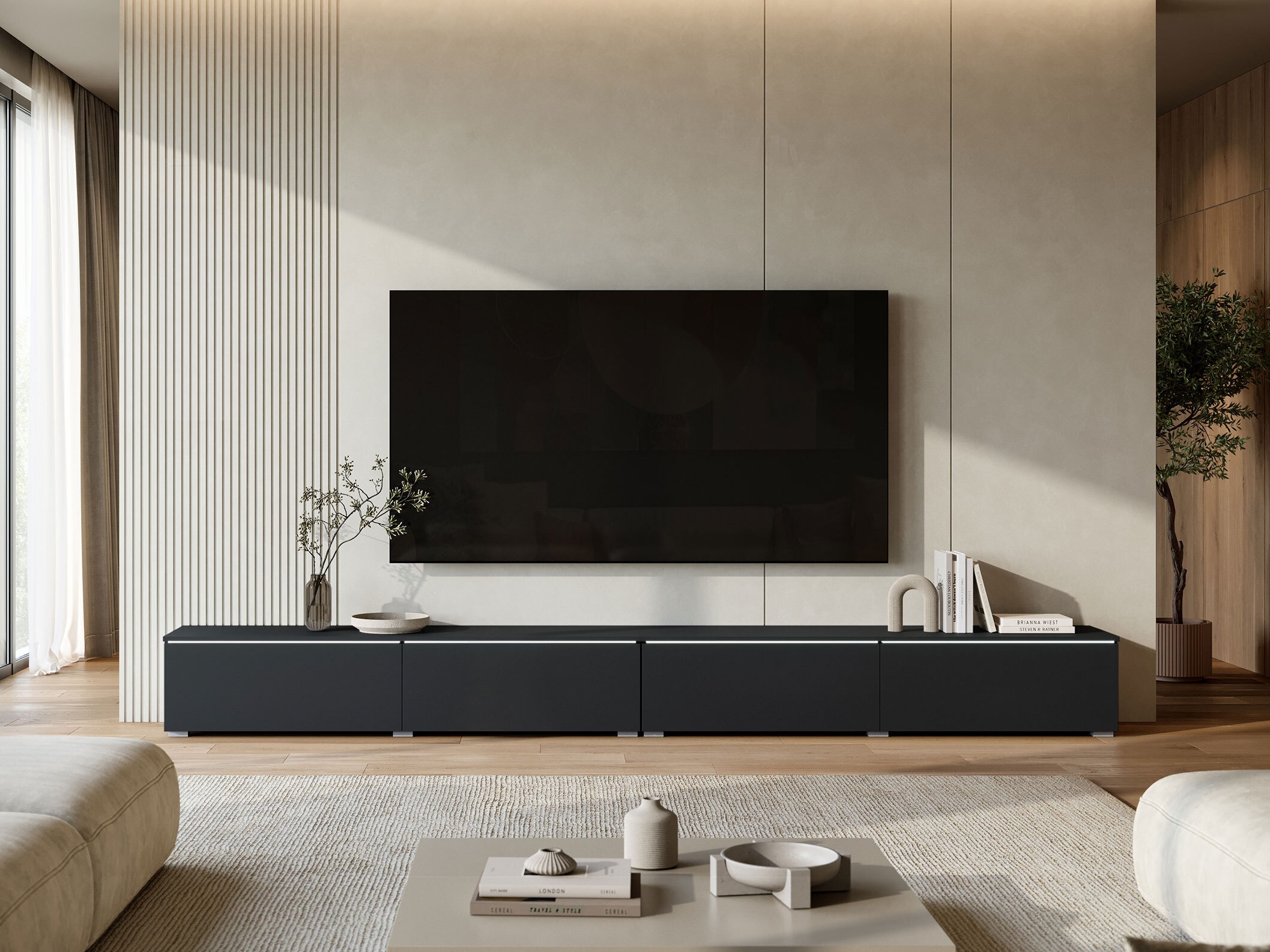 TV-Möbel Sarasota 199 (Schwarz)