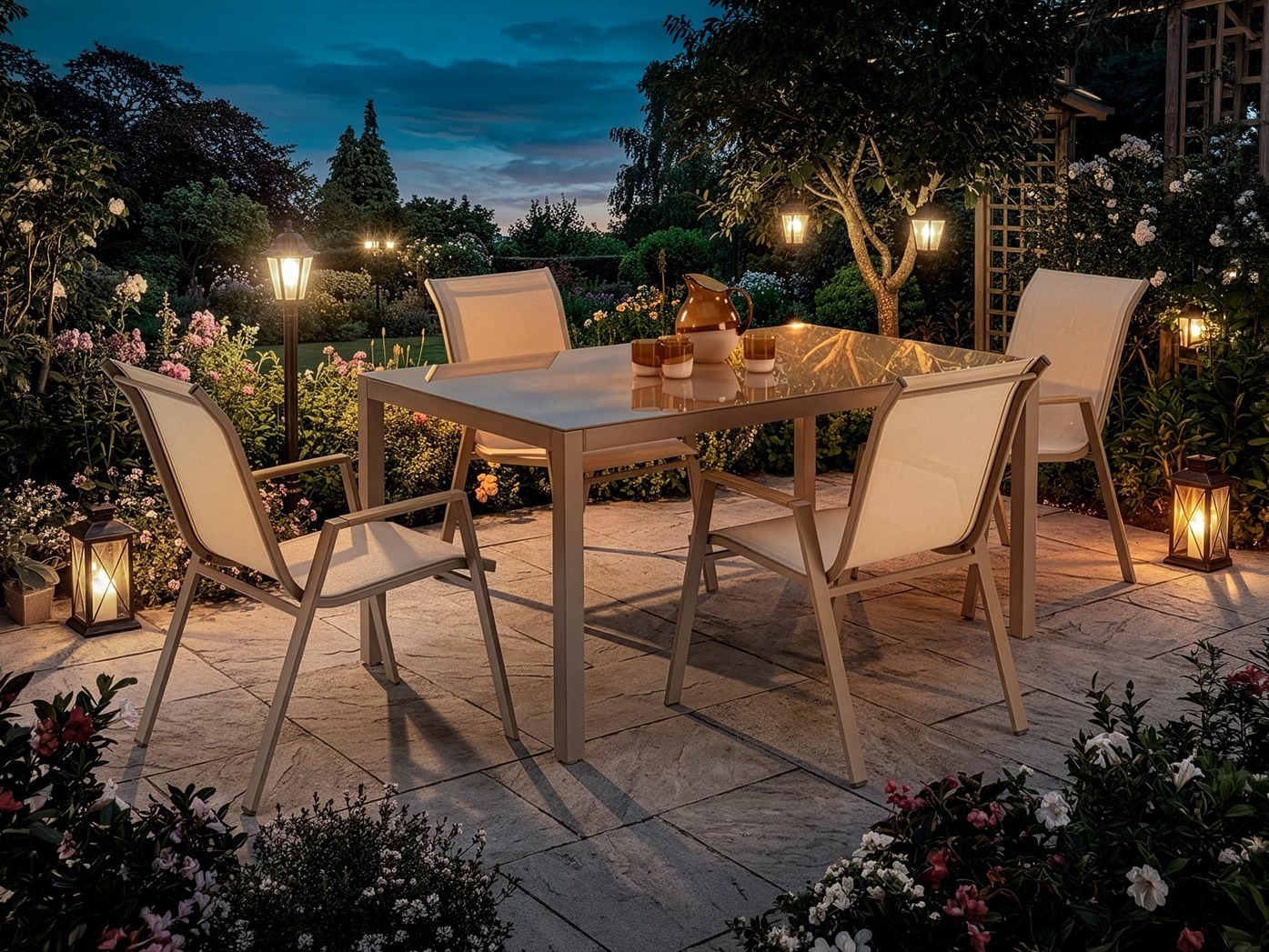Gartenstuhl Houston 2140 (Beige + Cappuccino)