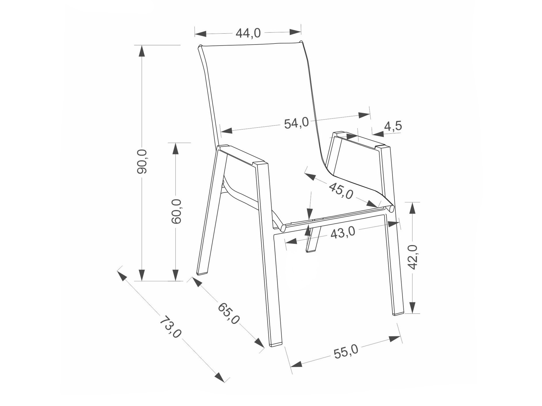 Gartenstuhl Houston 2140 (Grau + Anthrazit)