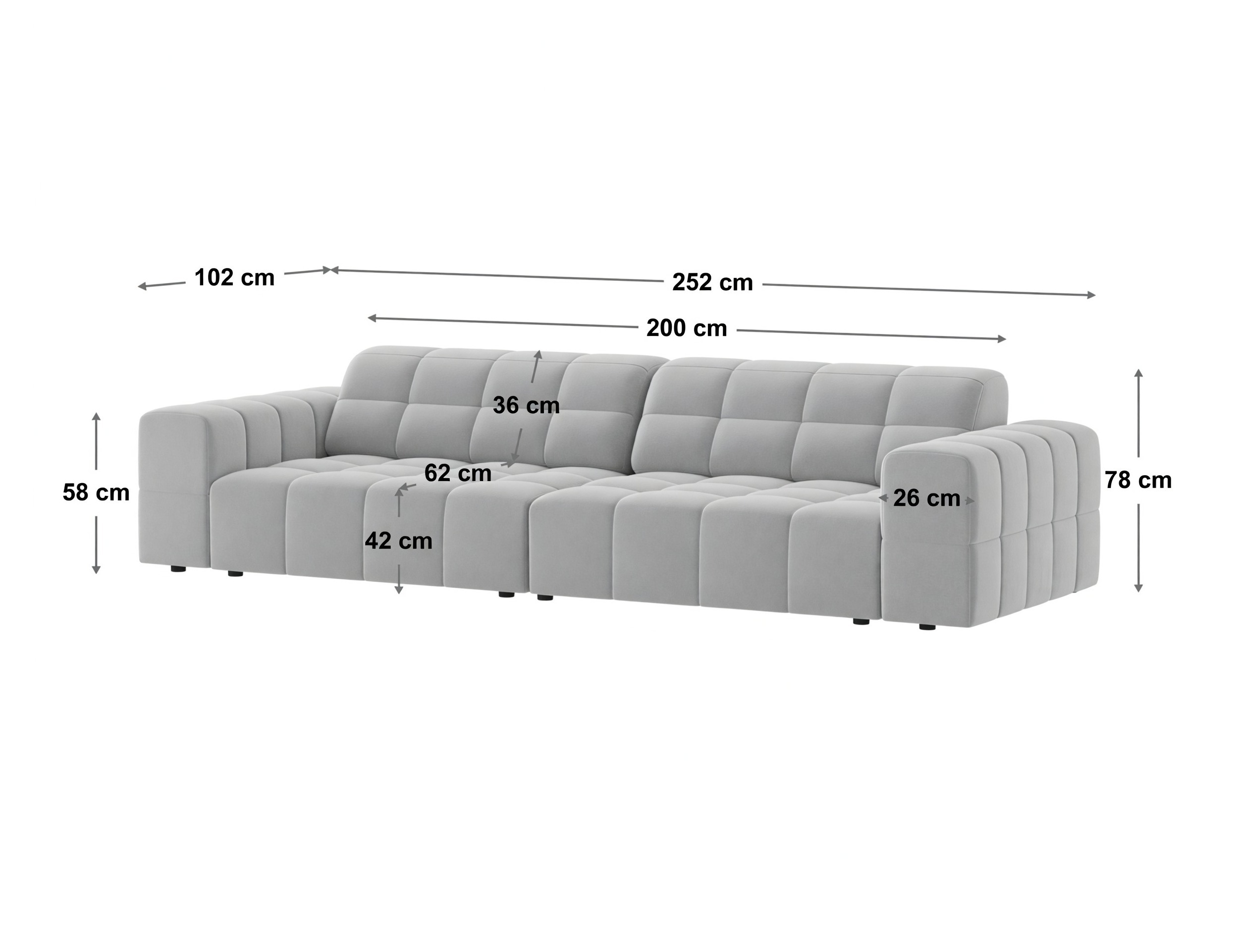 Sofa Venenoe 113 (Bluvel 78)