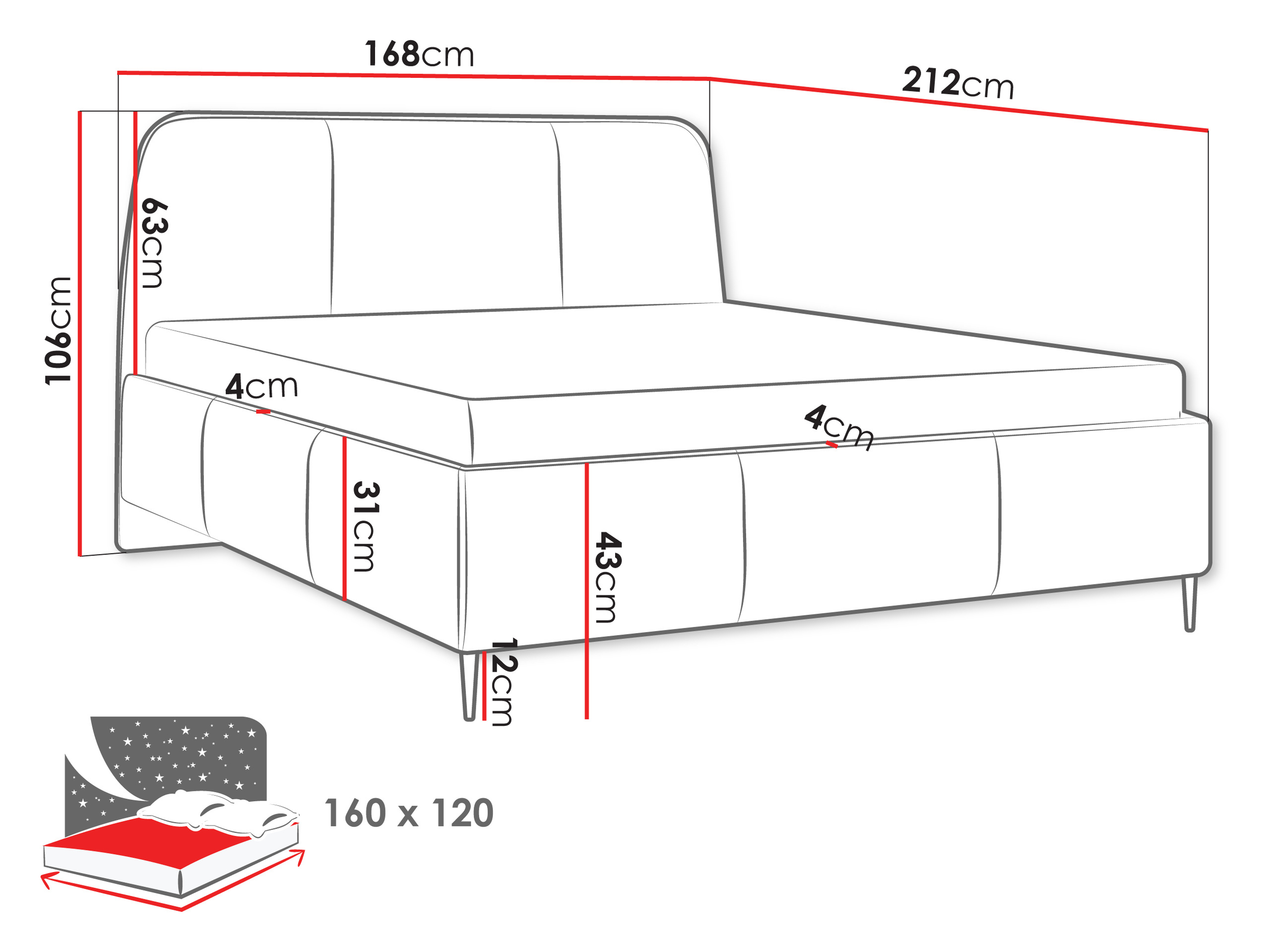 Bett ComfiDream Fragor (Margo 227.07)