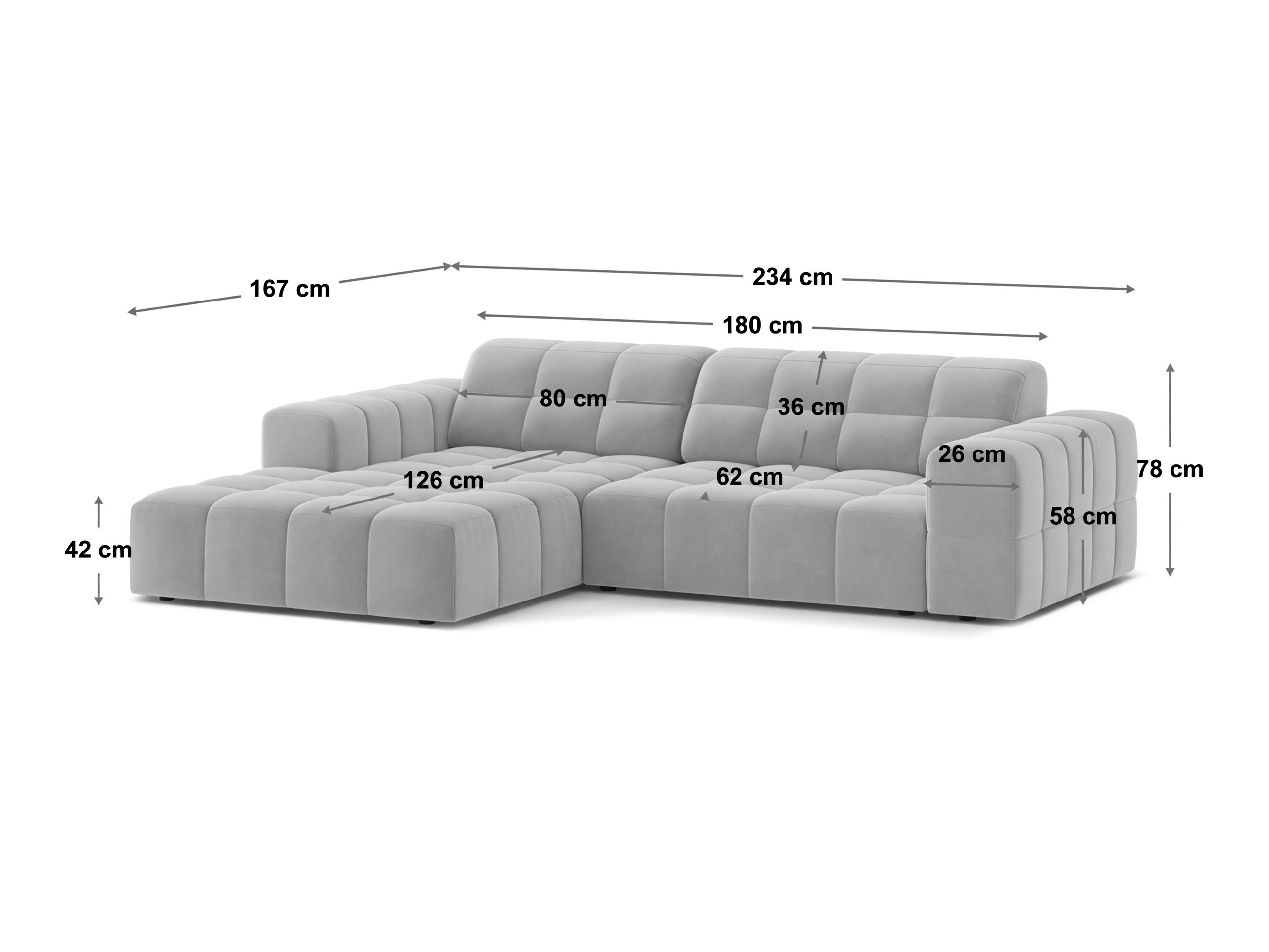 Ecksofa Venenoe 115 (Bluvel 14)