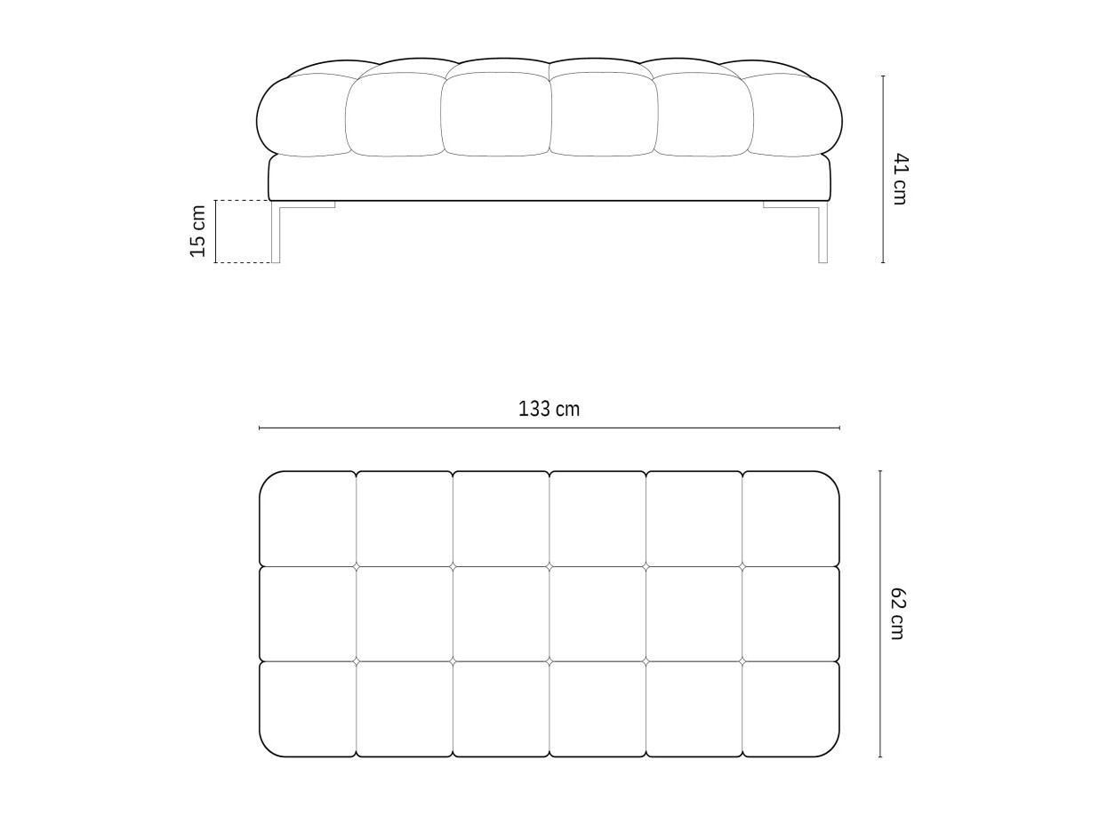 Polsterbank Calelbe 114 (Bluvel 28)