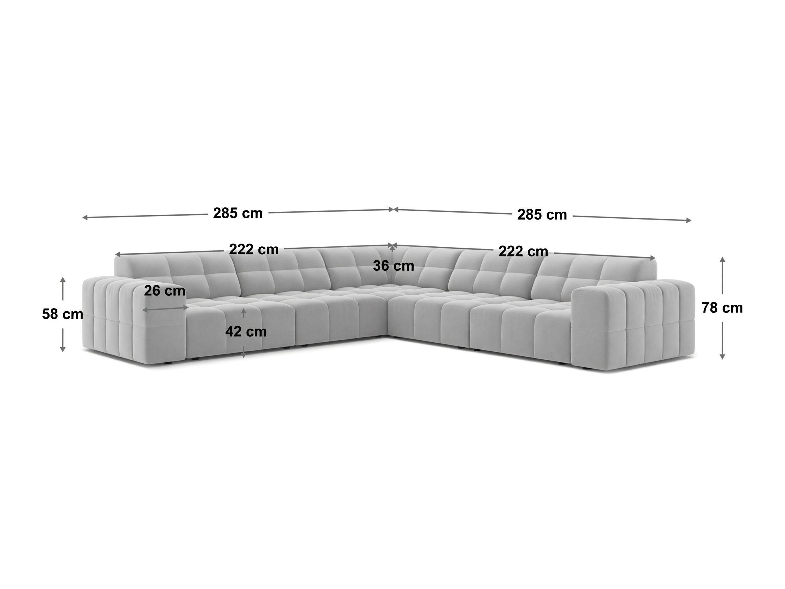 Ecksofa Venenoe 117 (Bluvel 13)