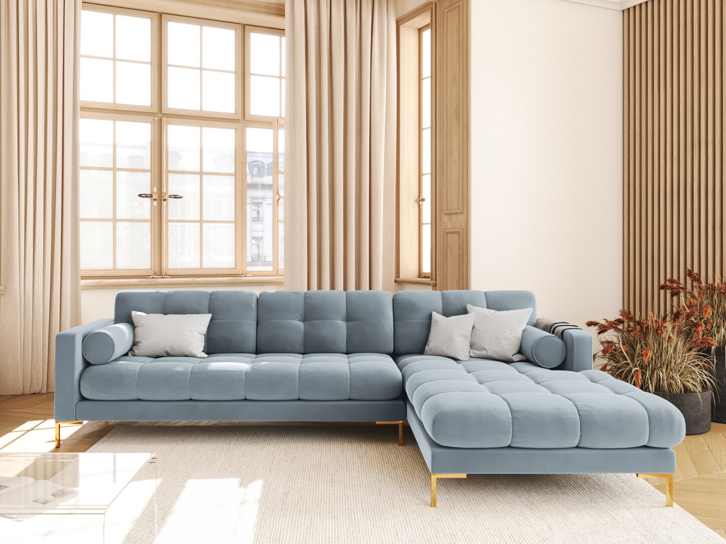Ecksofa Calelbe 115 (Bluvel 06)