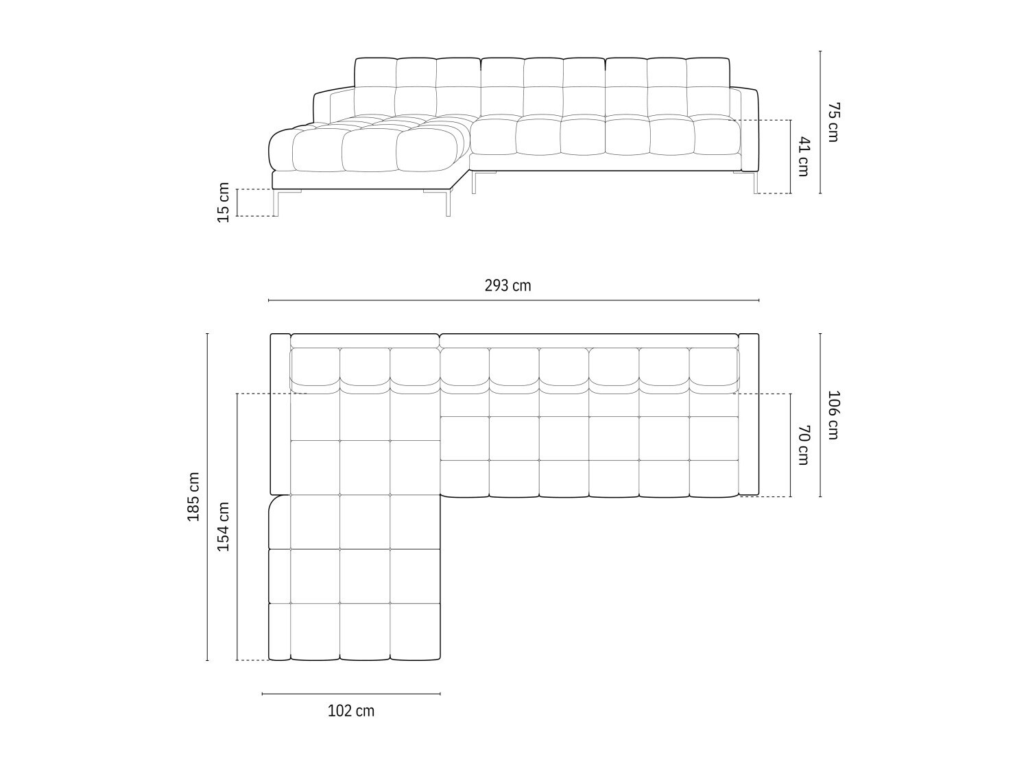 Ecksofa Calelbe 115 (Neve 97)
