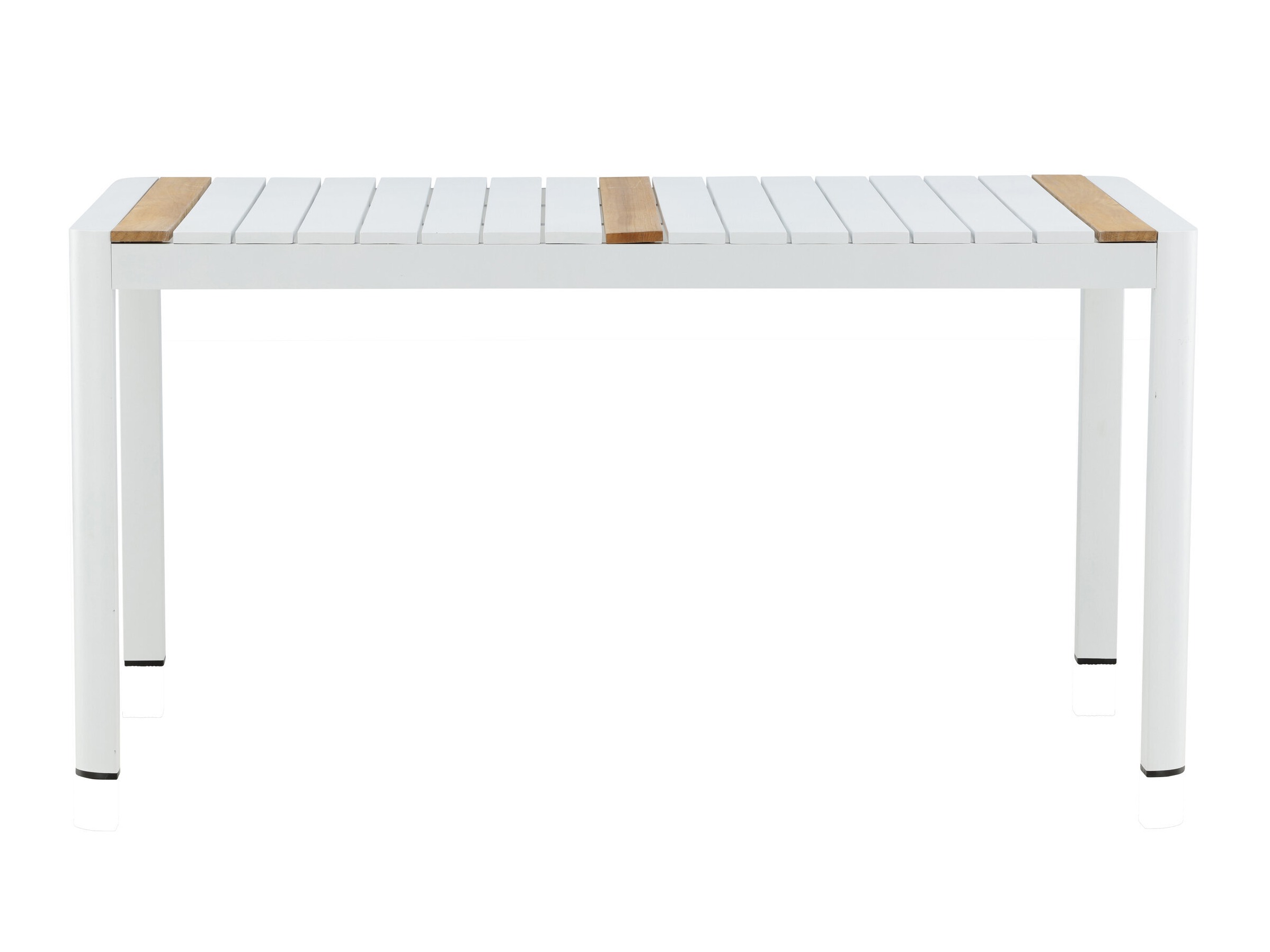 Tisch und Stühle Dallas 5318 (Weiß + Teakholz)