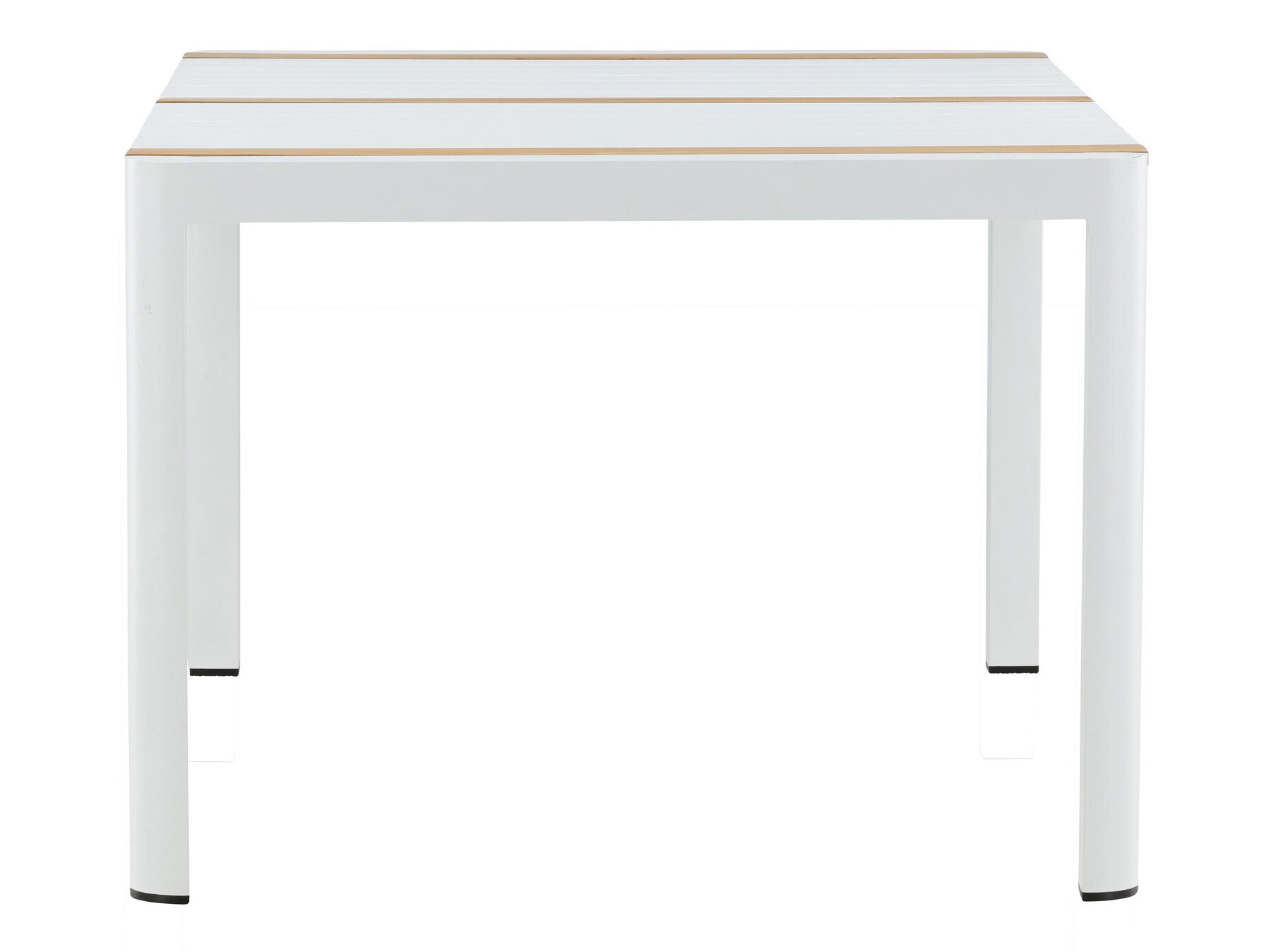 Tisch und Stühle Dallas 5318 (Weiß + Teakholz)