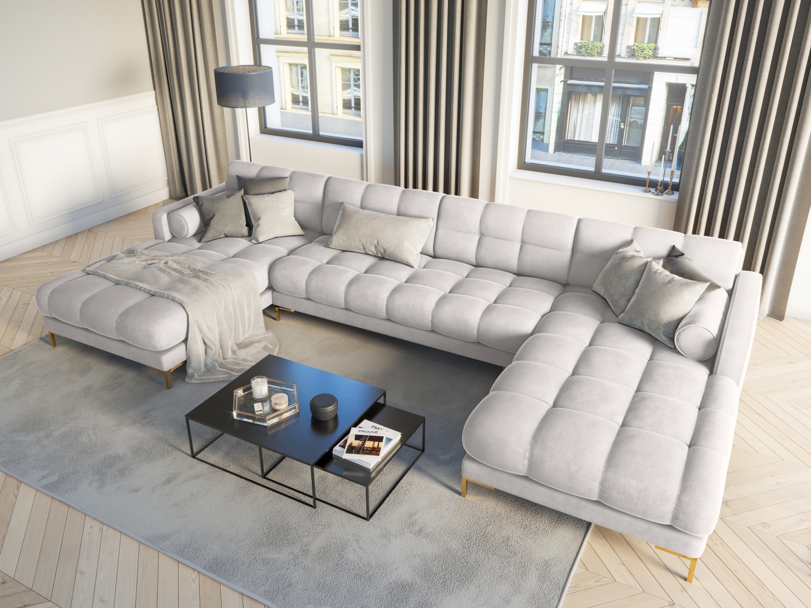 Ecksofa Calelbe 117 (Bluvel 03)