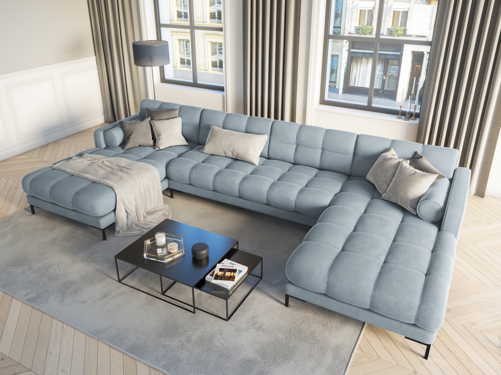 Ecksofa Calelbe 117 (Bluvel 06)