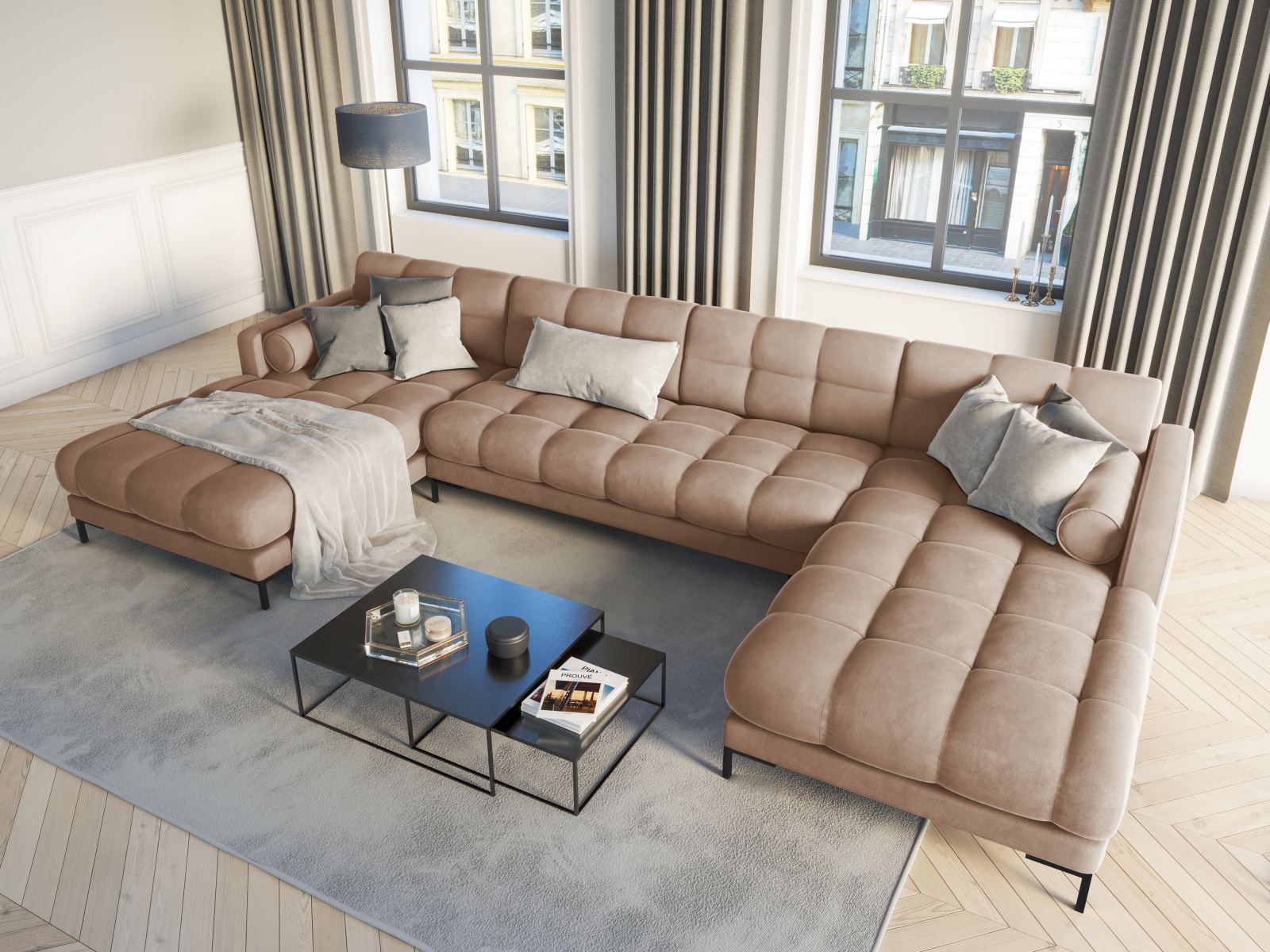Ecksofa Calelbe 117 (Bluvel 28)