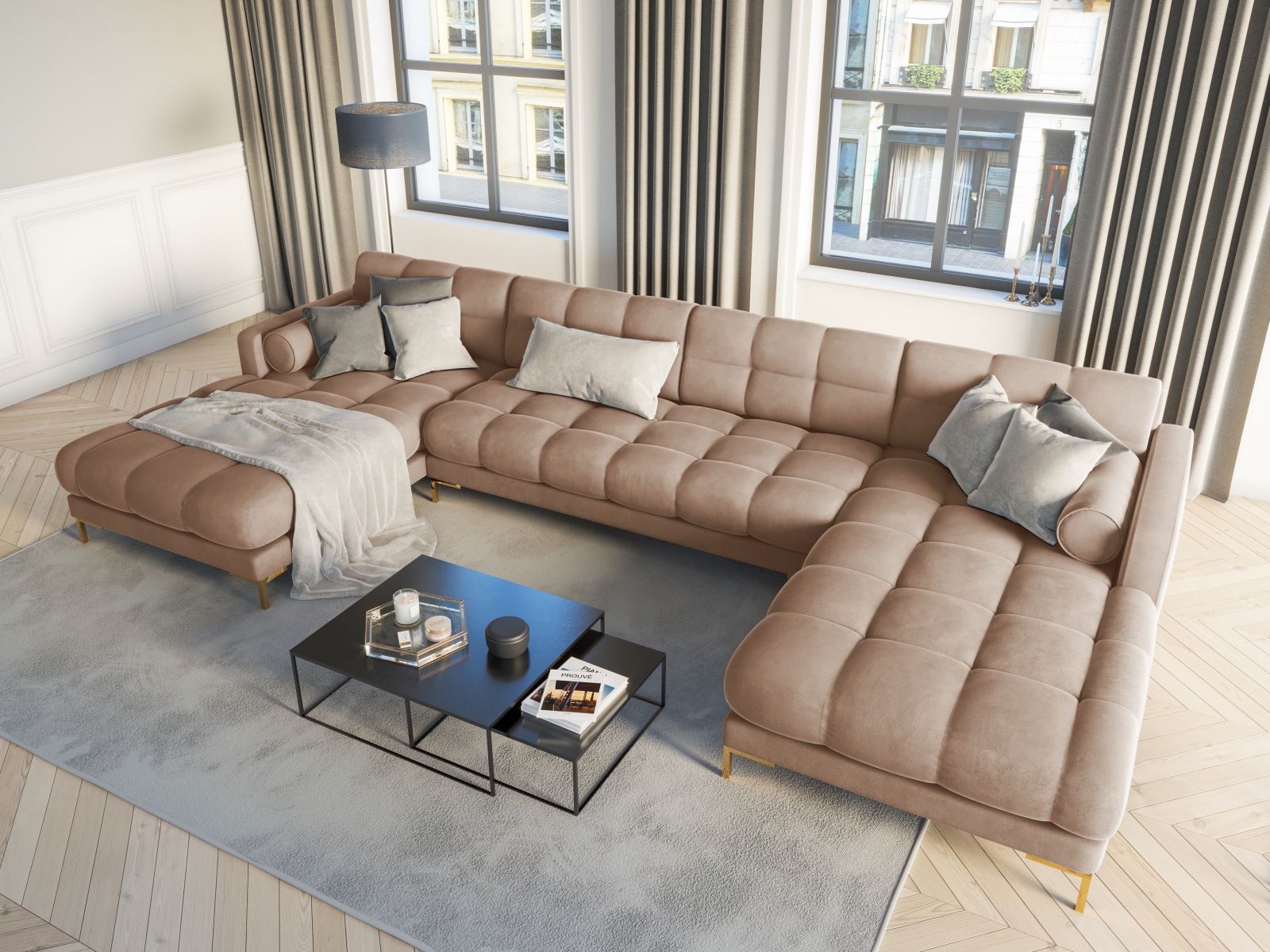 Ecksofa Calelbe 117 (Bluvel 28)