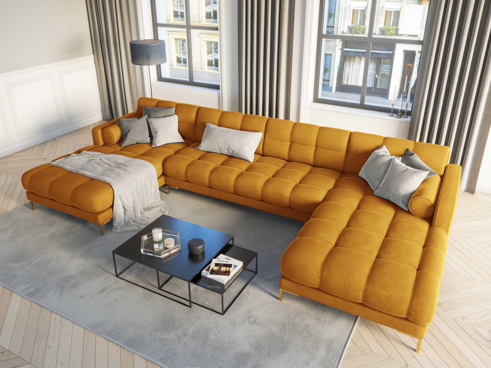 Ecksofa Calelbe 117 (Bluvel 68)