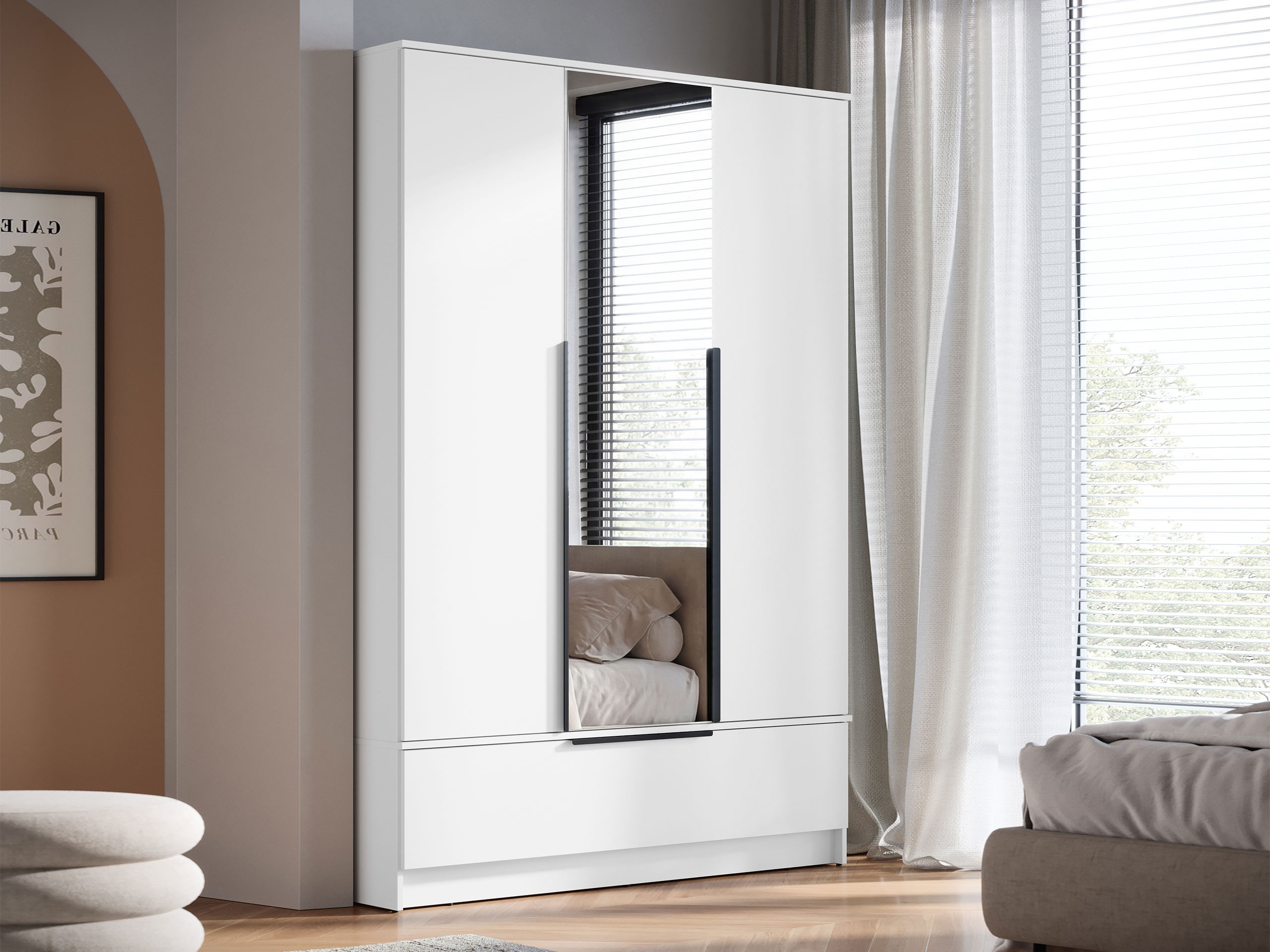 Kleiderschrank Sarasota 201 (Weiß)